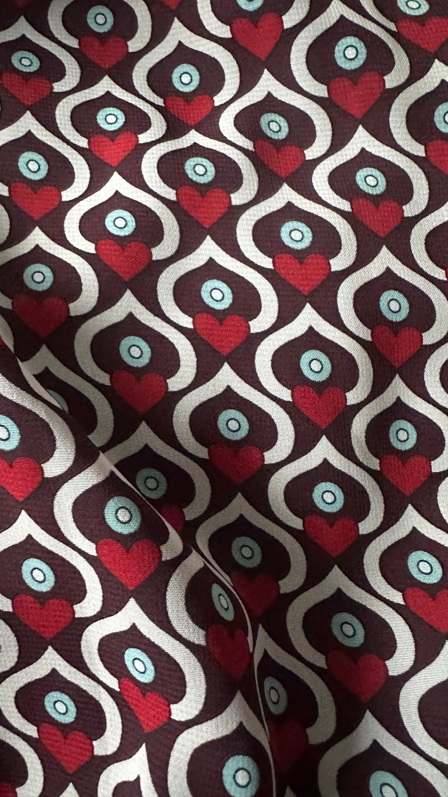 Zara red heart print midi valentines dress long medium UK 12