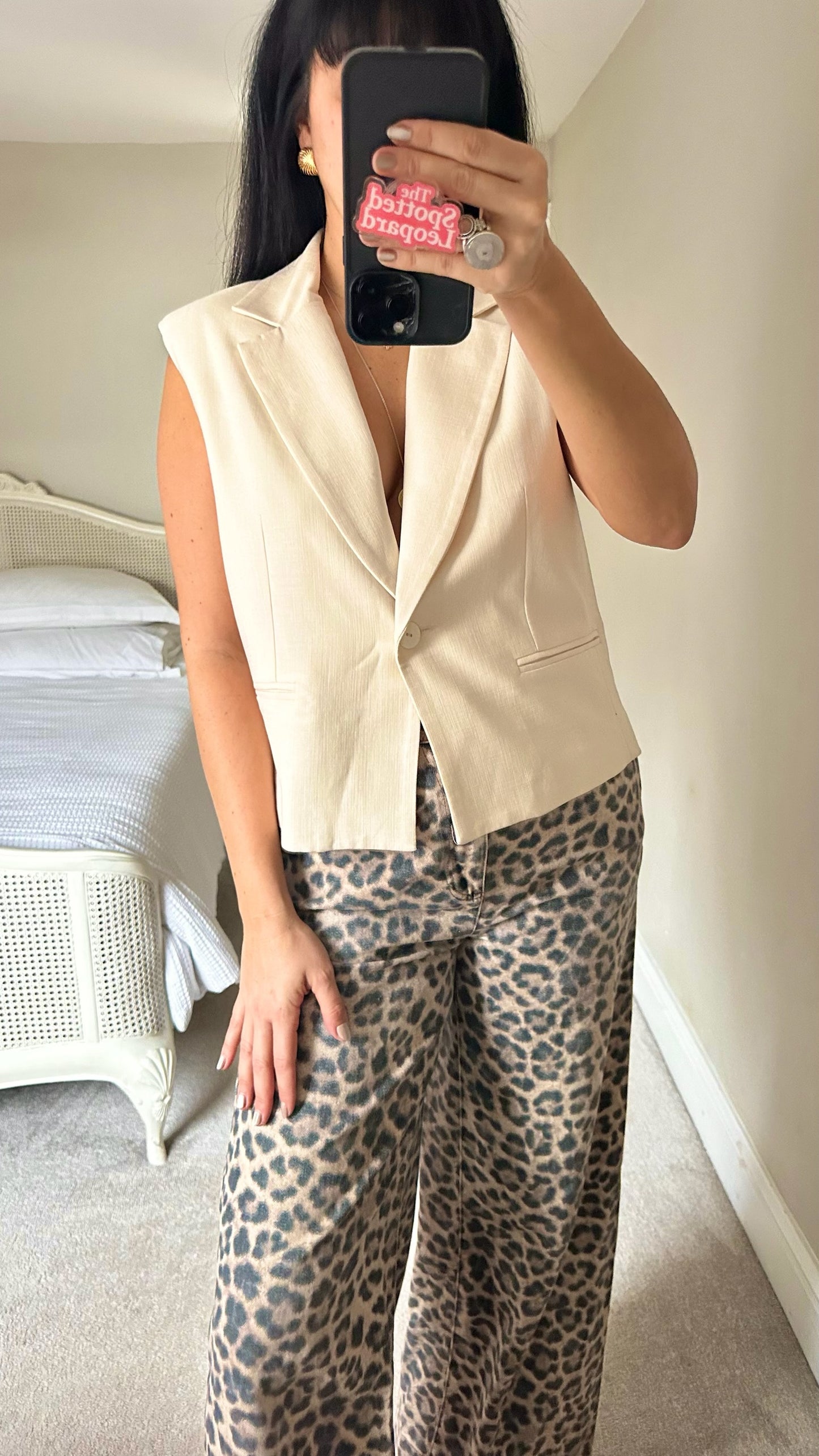 Claudie Pierlot cream waistcoat vest UK 10-12 vgc