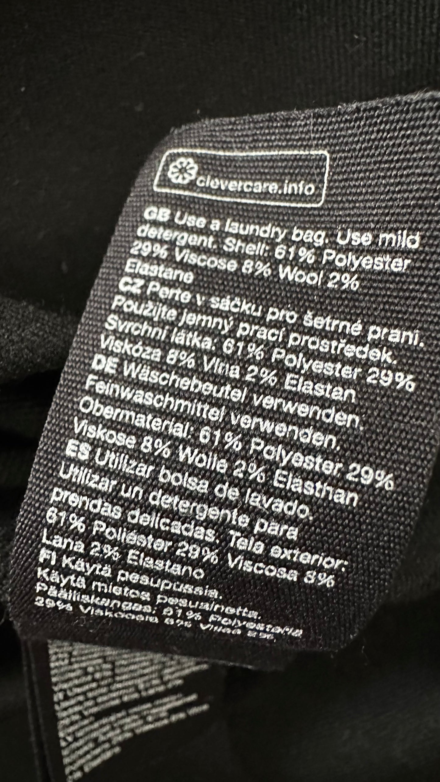 & other stories black wool blend mini dress extra large UK 14 new bnwot w25