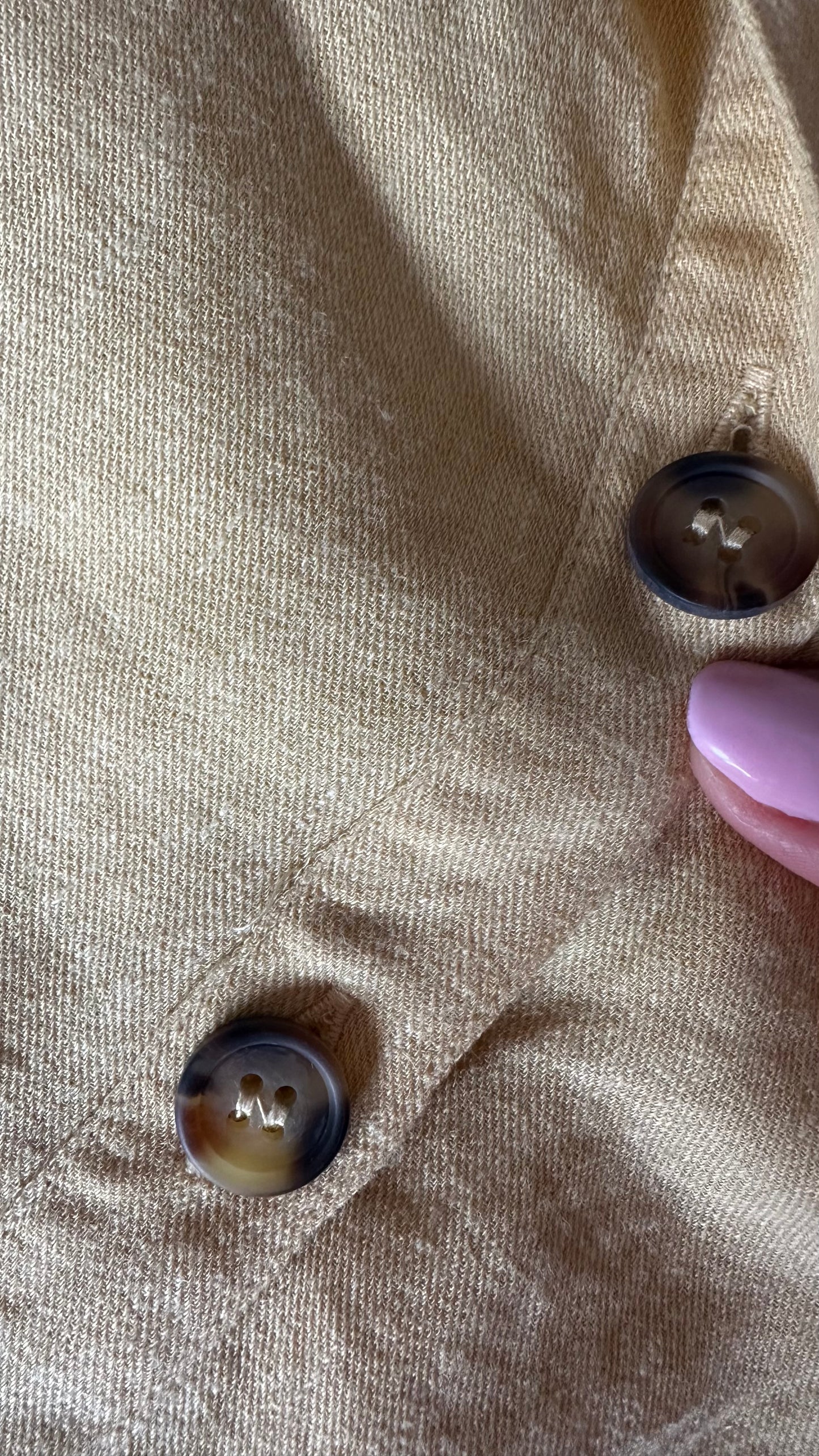 & other stories mustard yellow linen button up dress medium UK 10-12 vgc