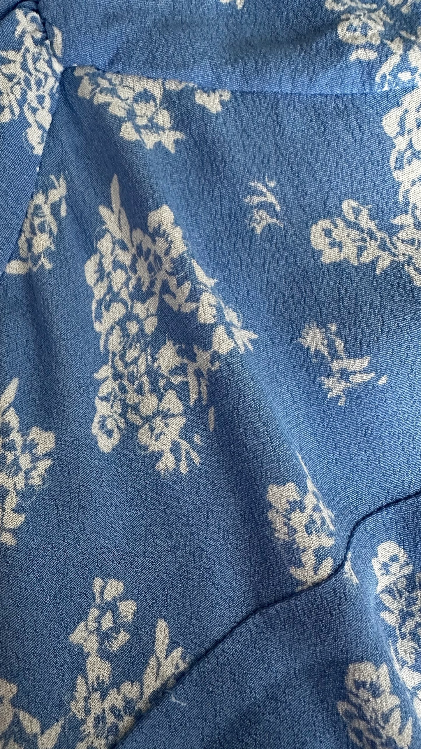 & other stories light blue white floral midi event side split dress medium UK 14 vgc