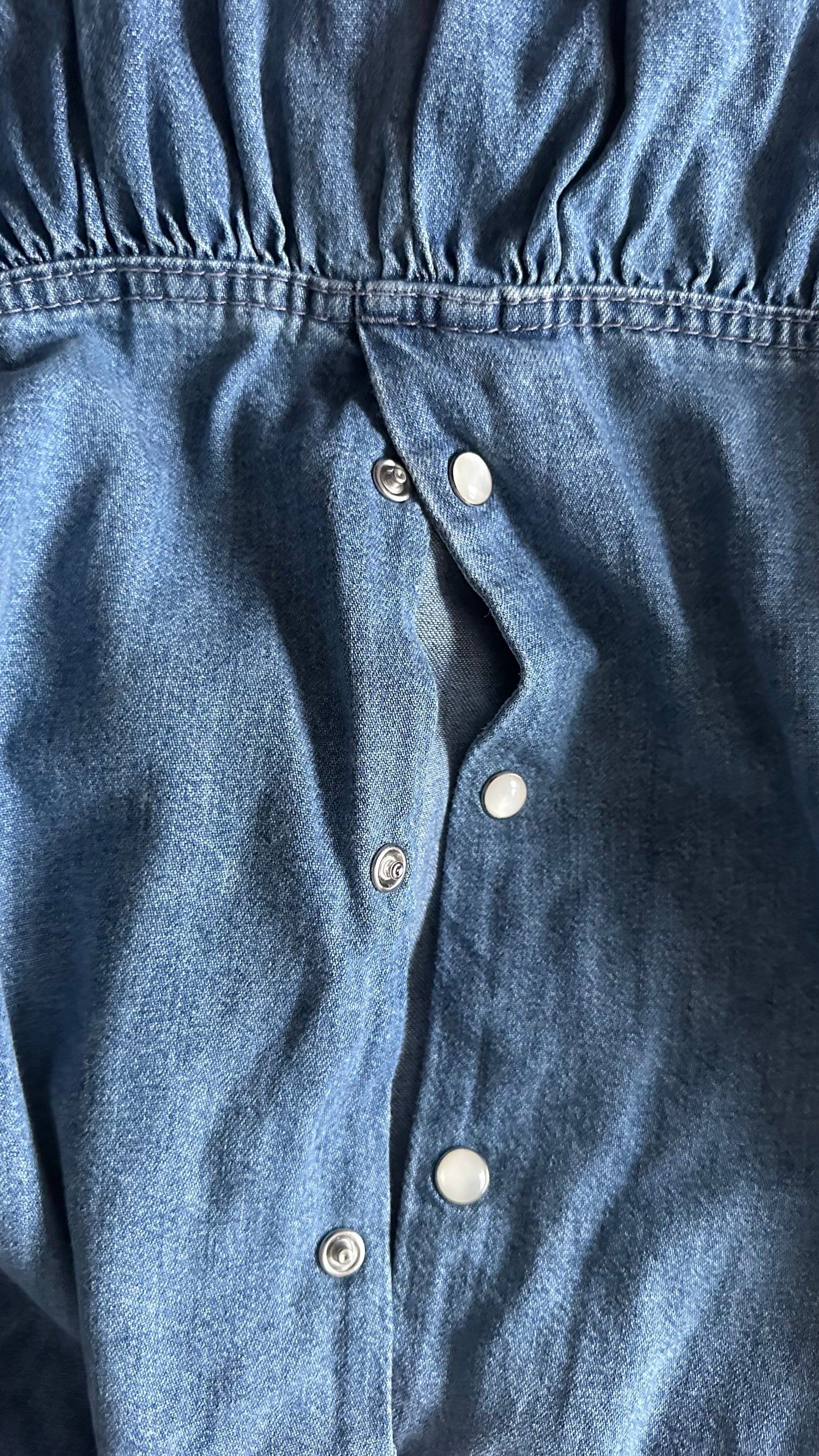 & other stories light blue denim mini casual dress small UK 10-12 vgc