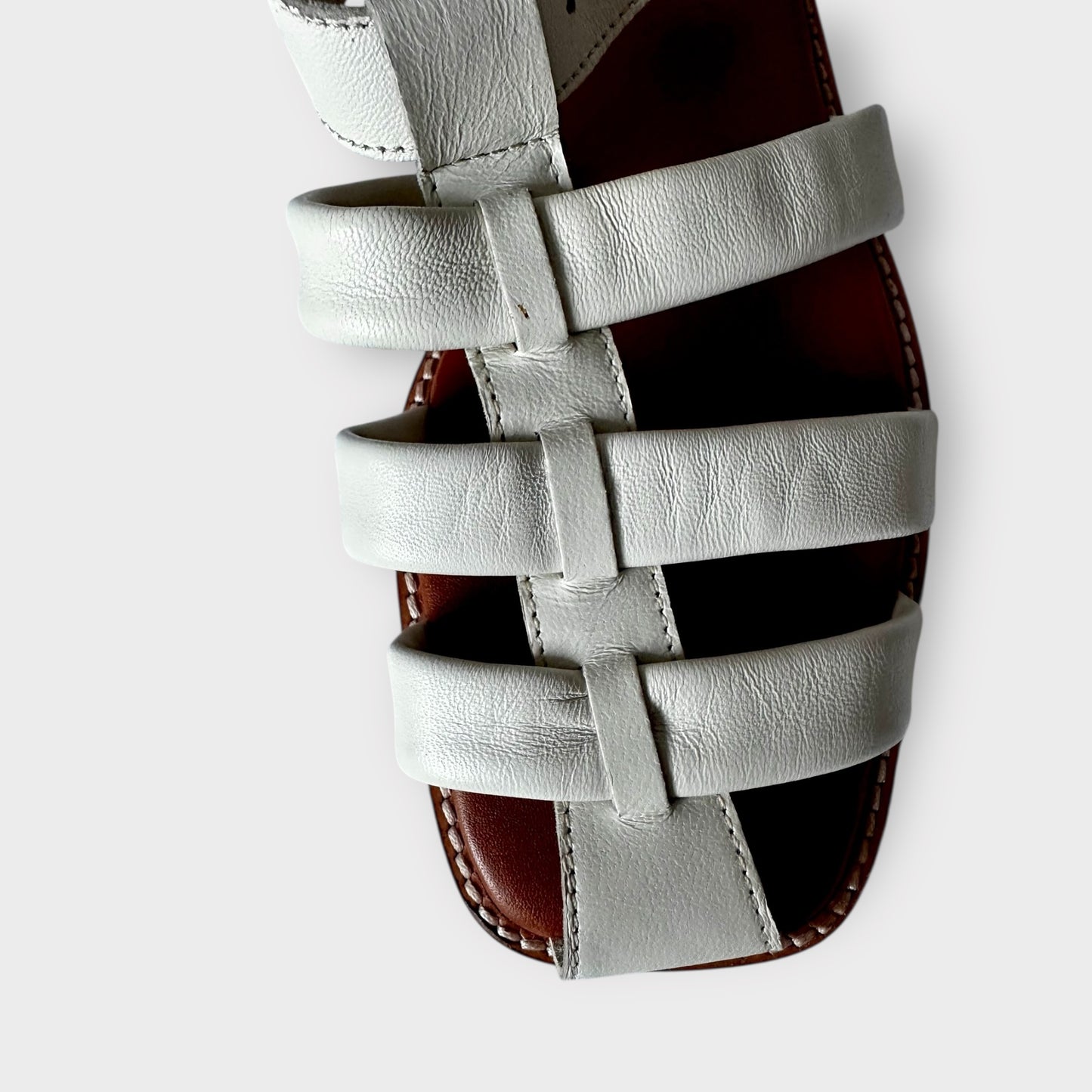 Zara caged leather gladiator fisherman sandal flats shoes EU 39 UK 6 new bnwt