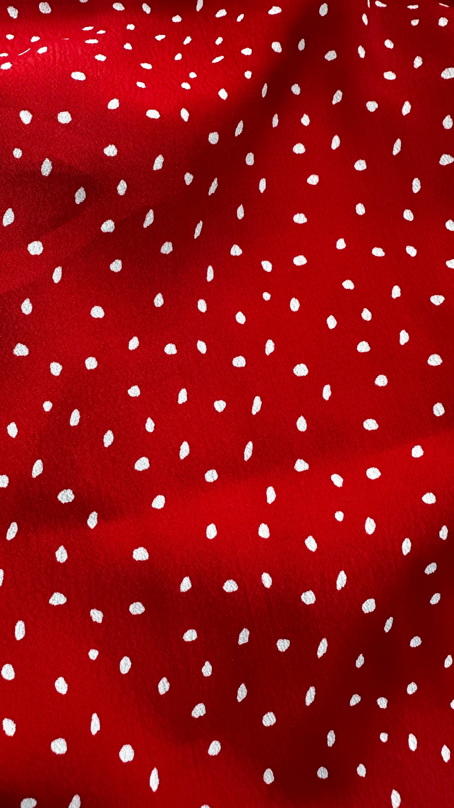 Seen Worn Kept @ Anthropologie red white polka dot side split slip maxi midi dress medium UK 10 12 vgc