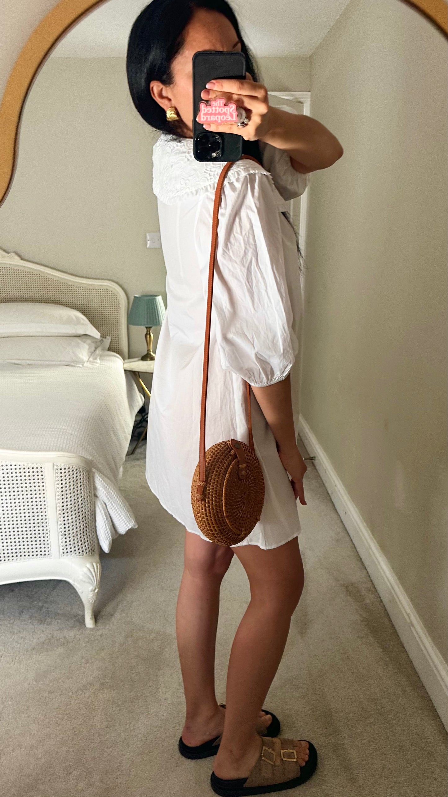 Nobody’s Child white cotton shirt mini dress small UK 10 vgc holiday