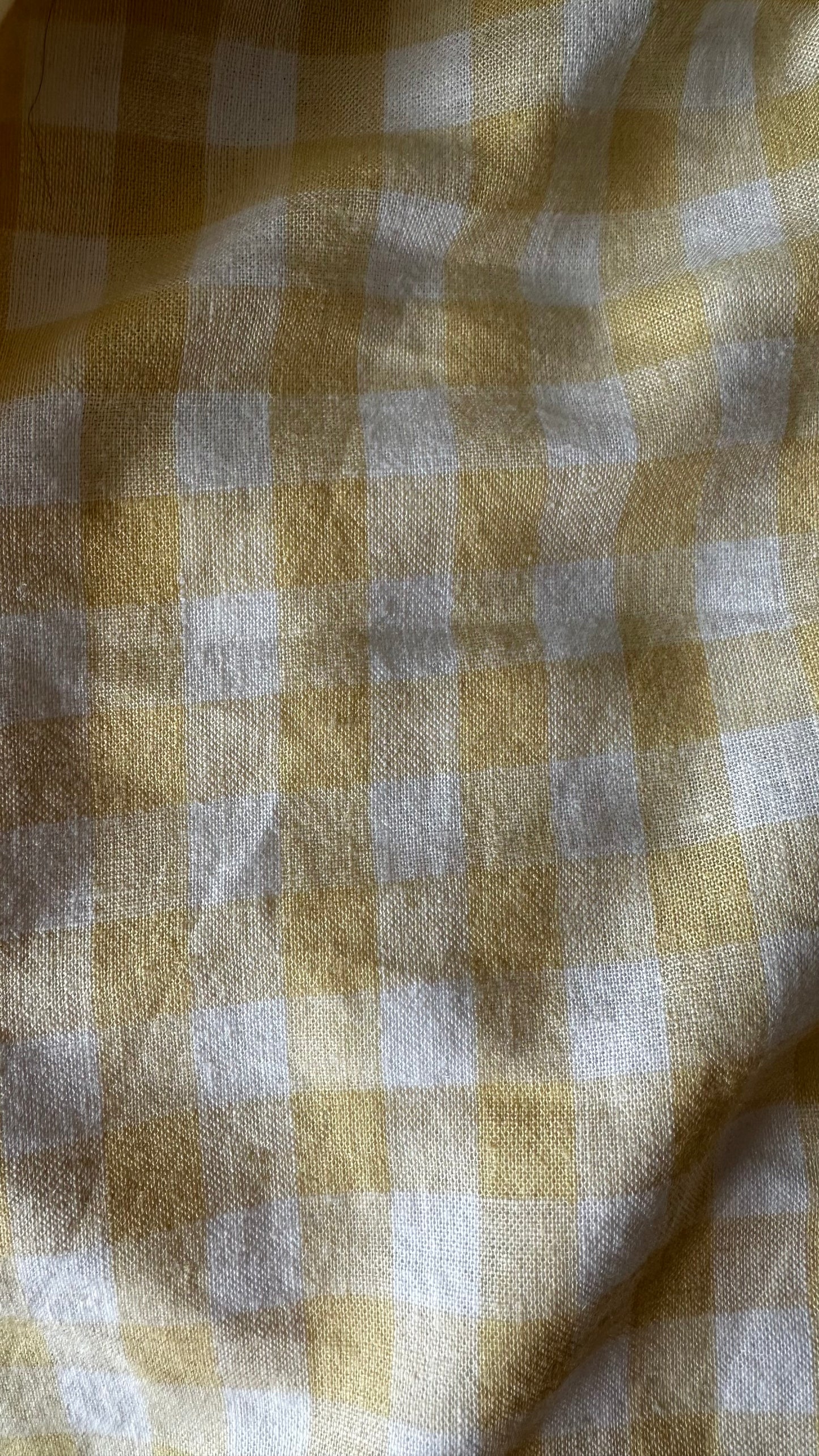 Mint Velvet yellow white gingham check mini dress small UK 8 cotton