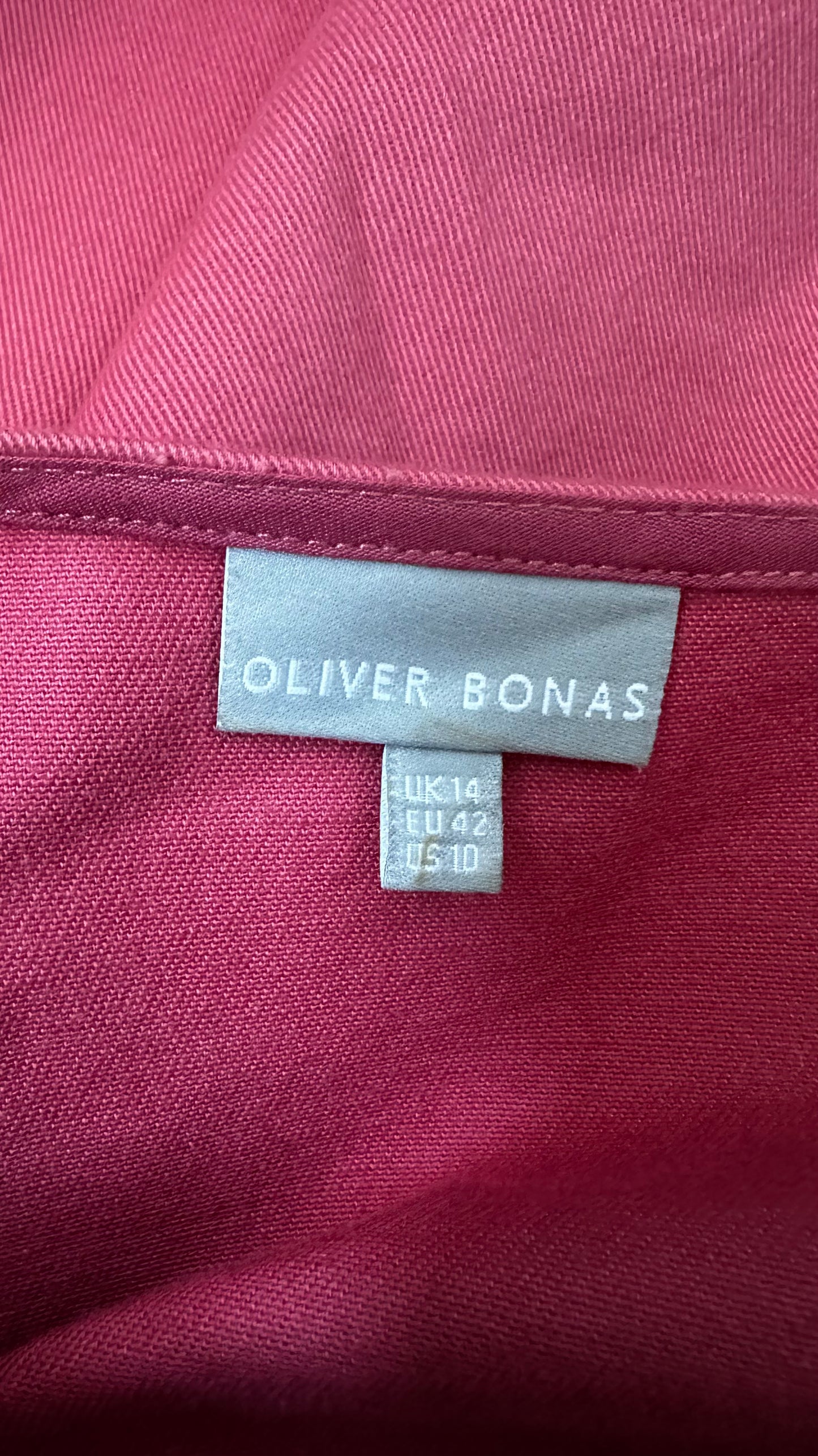 Oliver Bonas coral pink jumpsuit playsuit trousersuit medium UK 14 vgc