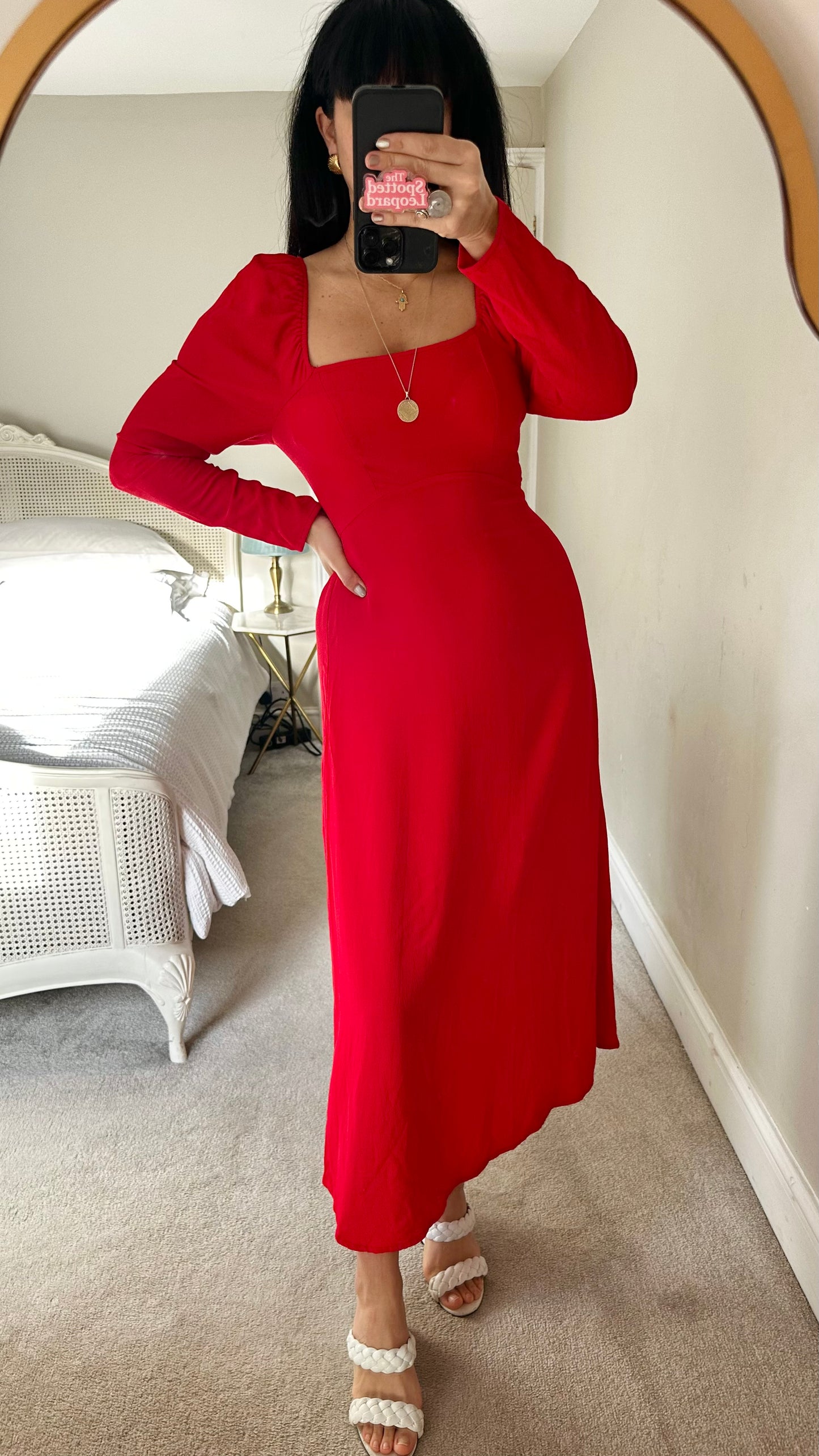 Nobody’s Child Red midi long dress small UK 8-10 new bnwt