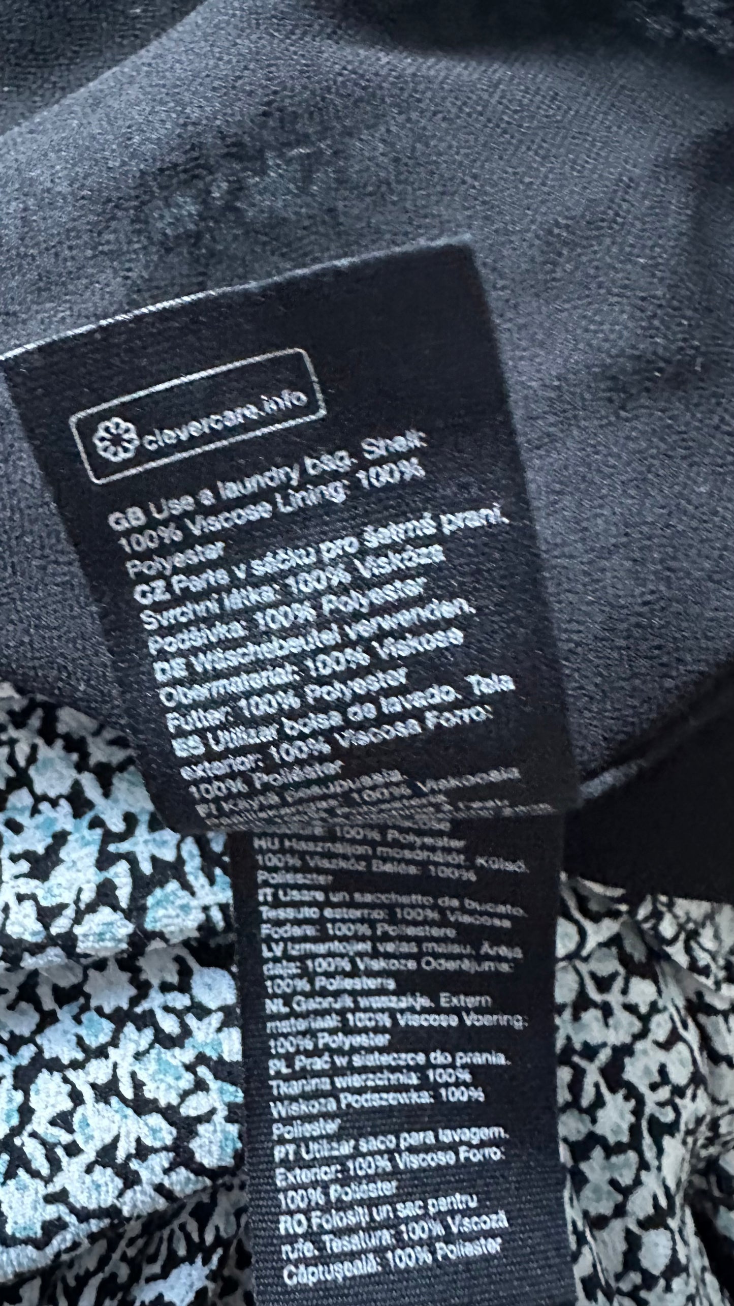 & other stories black blue floral midi long dress small medium UK 8 10 12 vgc