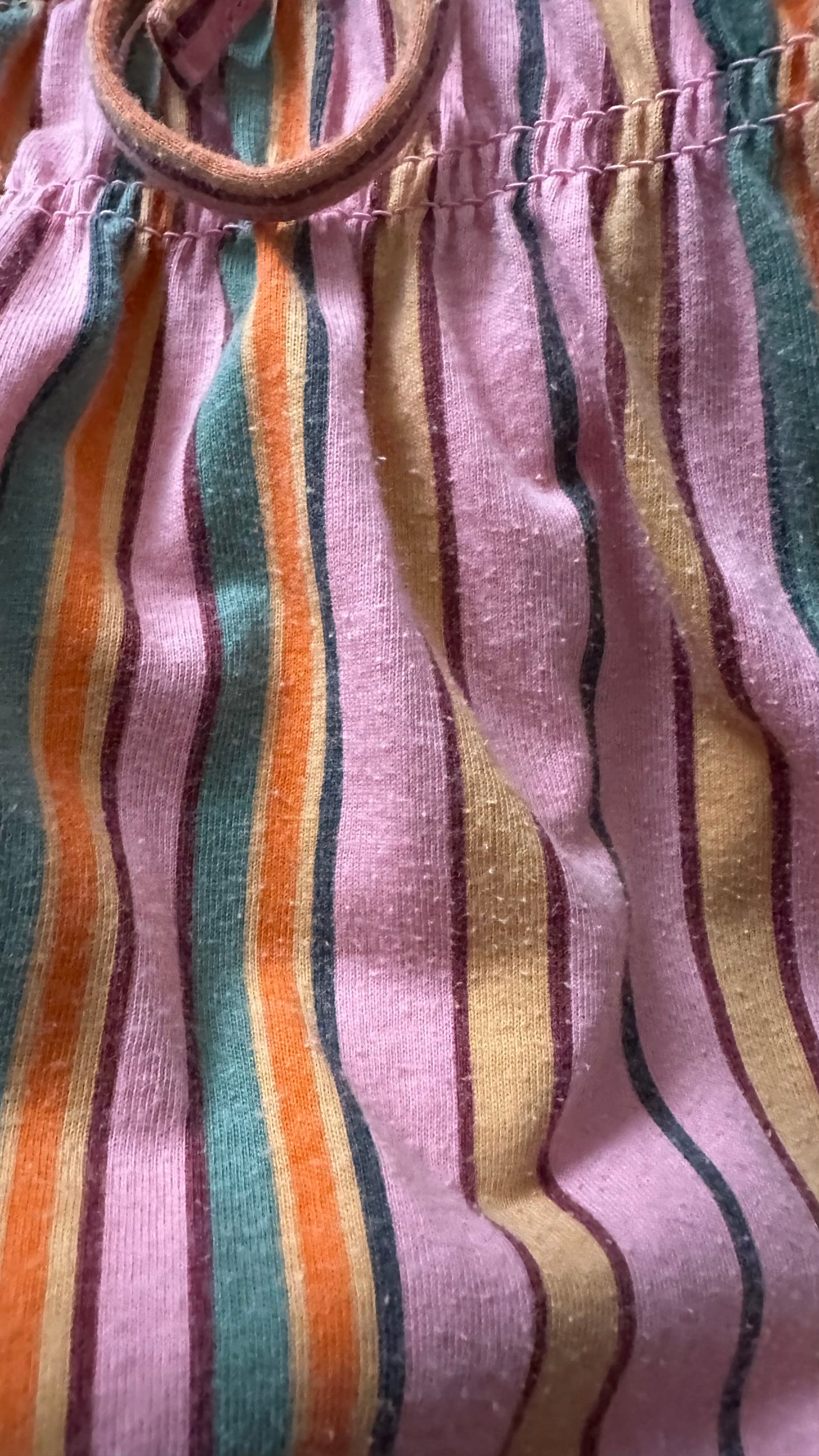 & other stories pink orange sundress midi holiday small UK 10 vgc