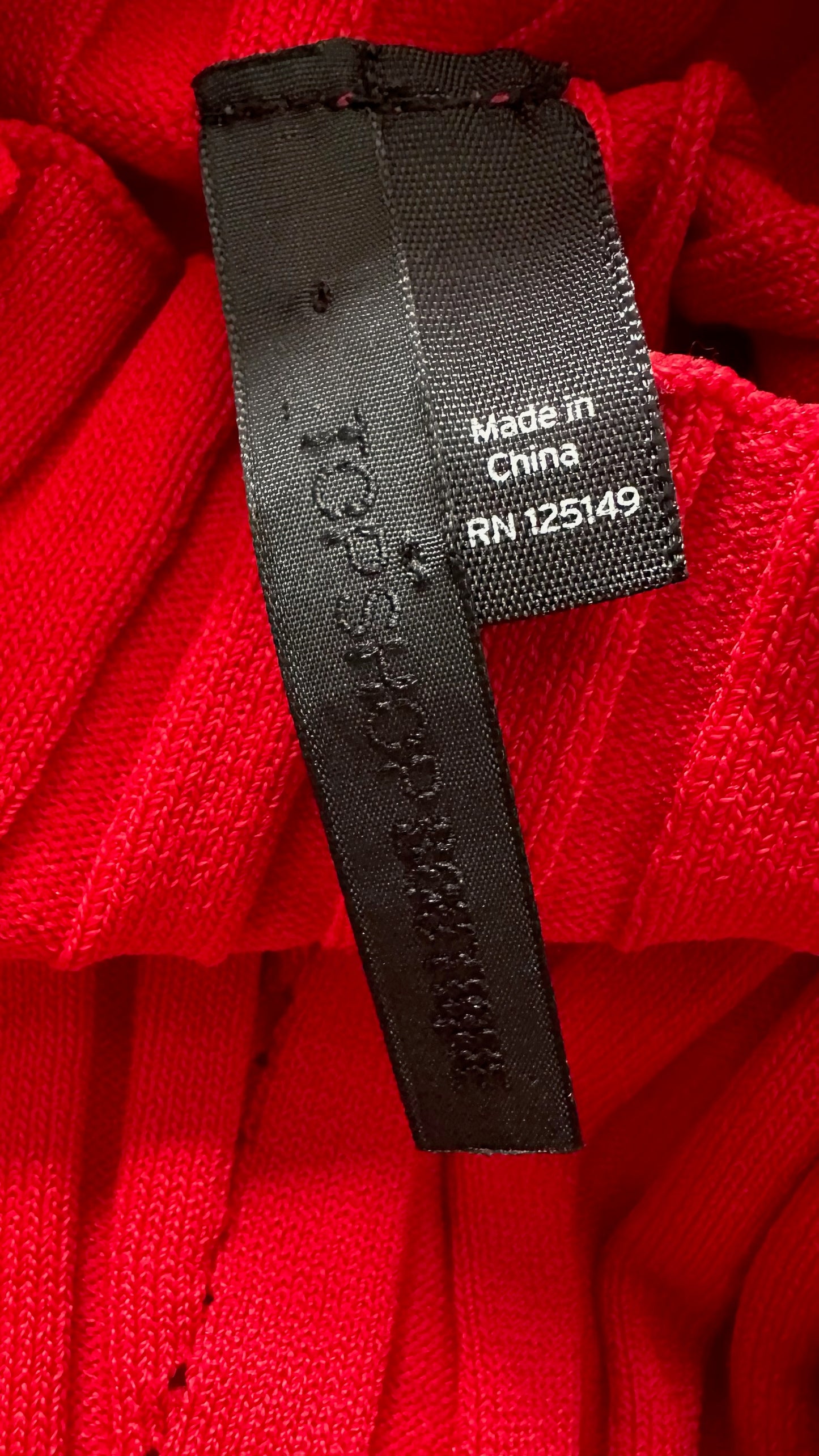 Topshop bright red ribbed knitted maxi jumper dress large UK 12-14 vgc XMS25