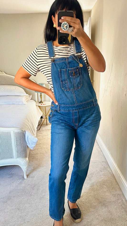 Lab dip Paris @ Anthropologie jeans dungarees jumpsuit medium UK 10-12 vgc w25