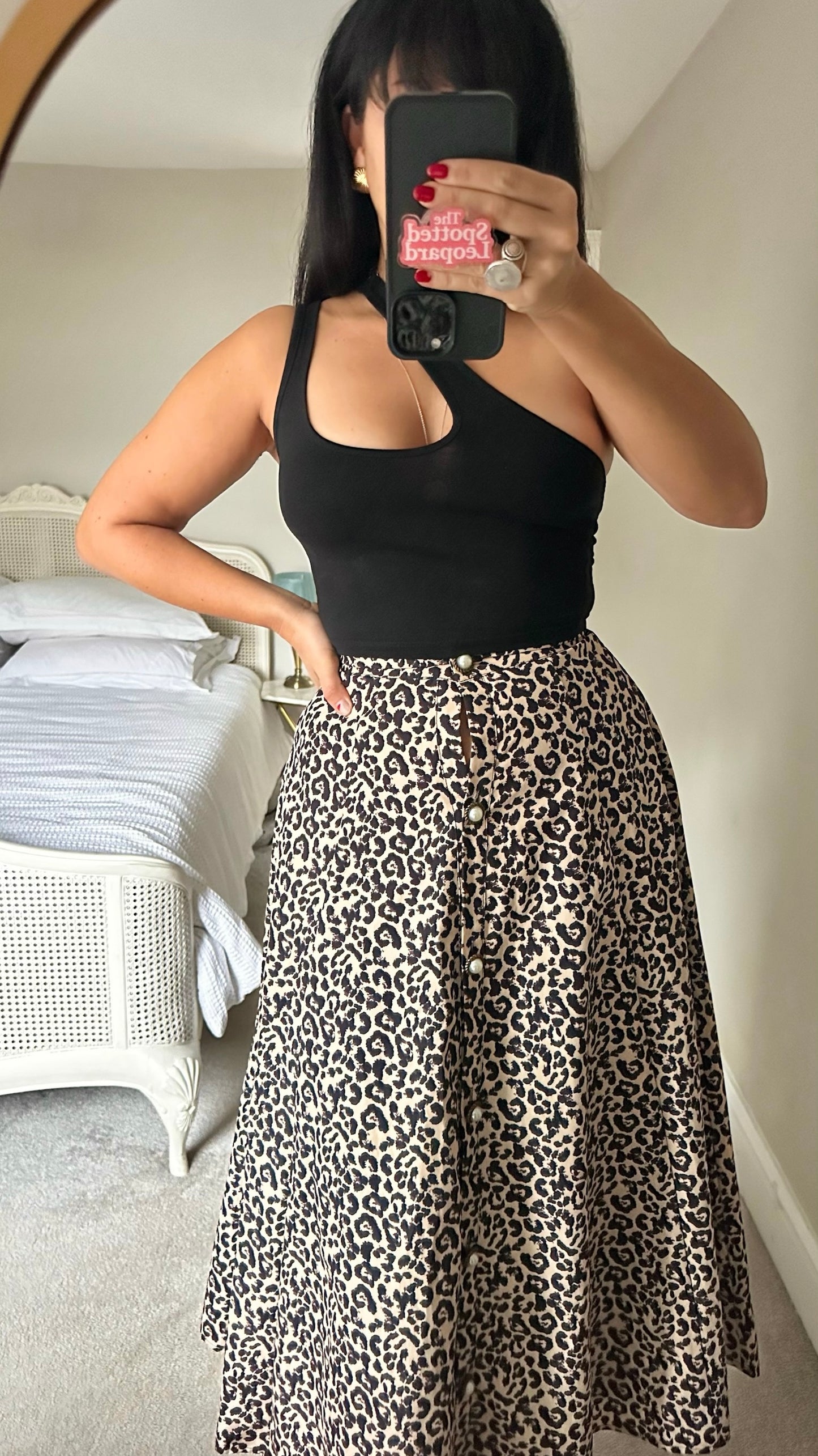 Sister Jane leopard animal print maxi long skirt small S UK 8 new without tags