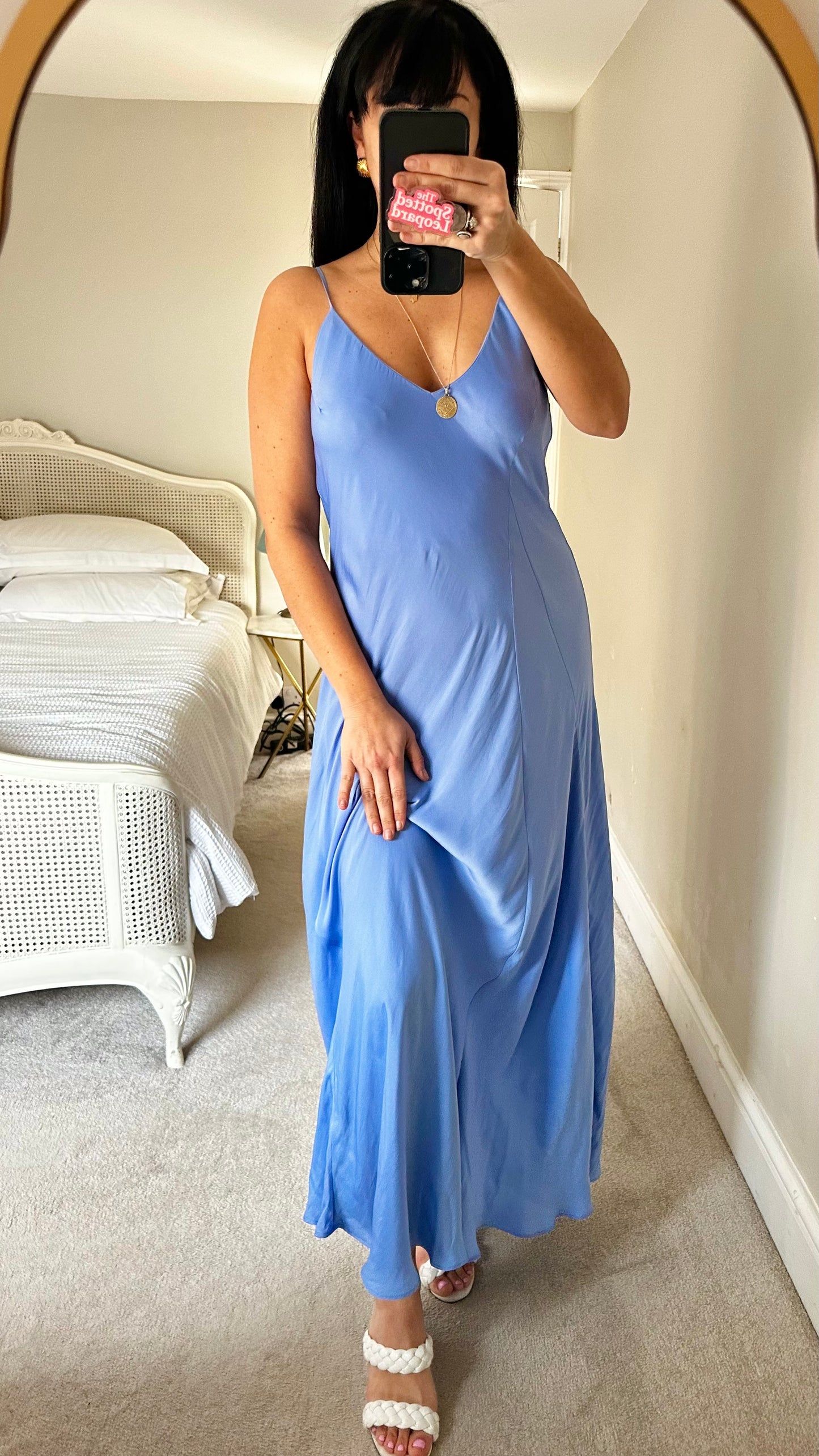Essentiel Antwerp light blue maxi long dress small /medium UK 10-12 wedding guest event holiday vgc