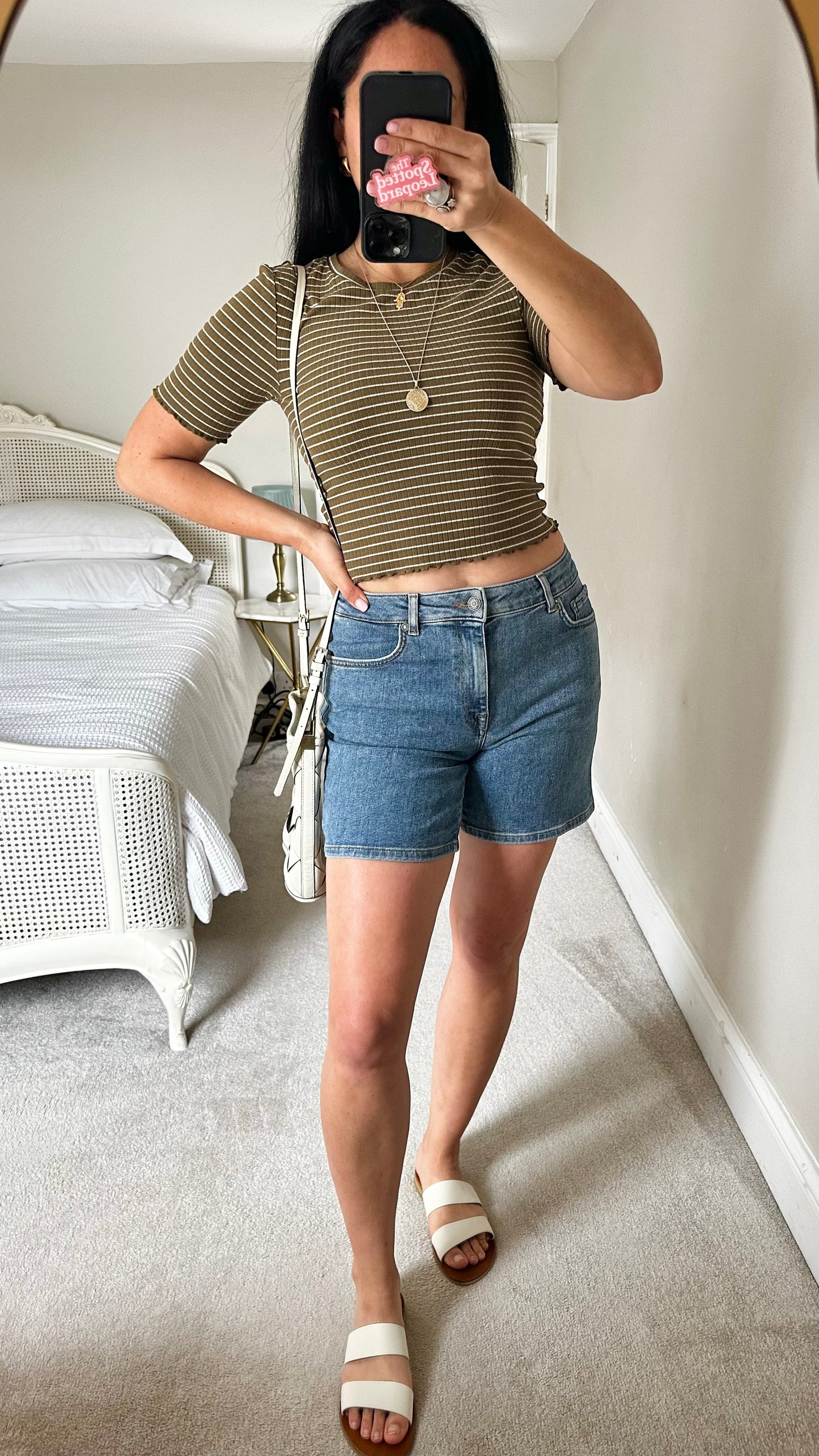 Selected Femme light mid blue denim jeans shorts small UK 10 vgc