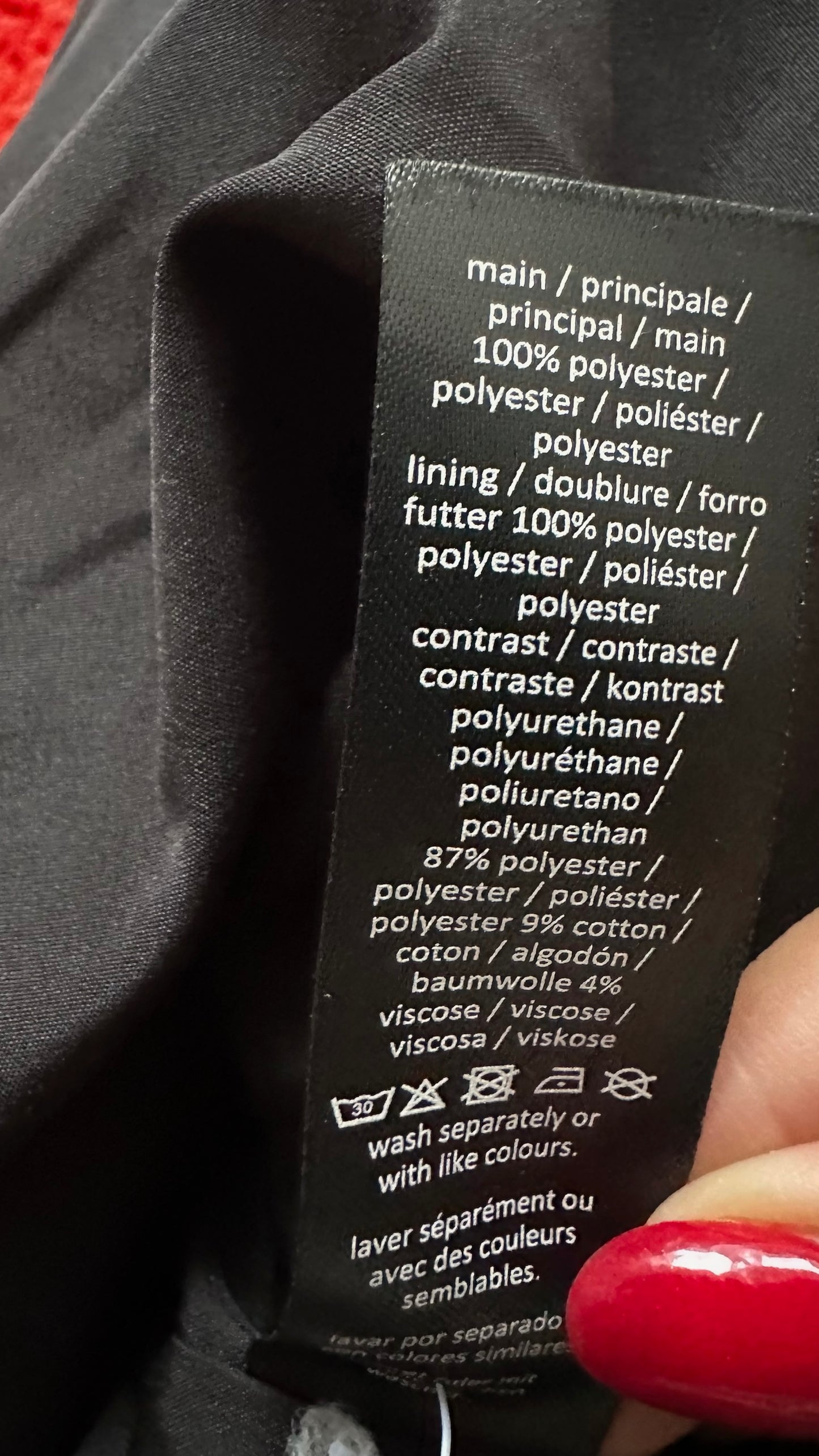 Ro & Zo bright red zip up coat jacket medium M UK 10-12 XMS25