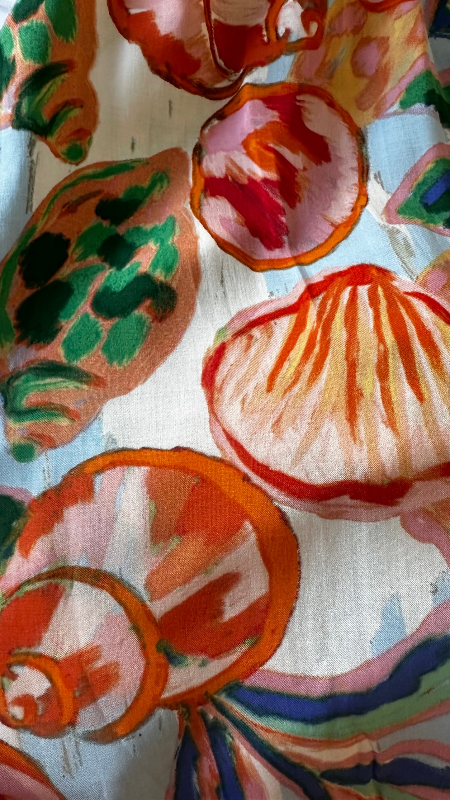 Haven orange shell print one shoulder maxi long beach holiday dress Freesize UK 10 12 14