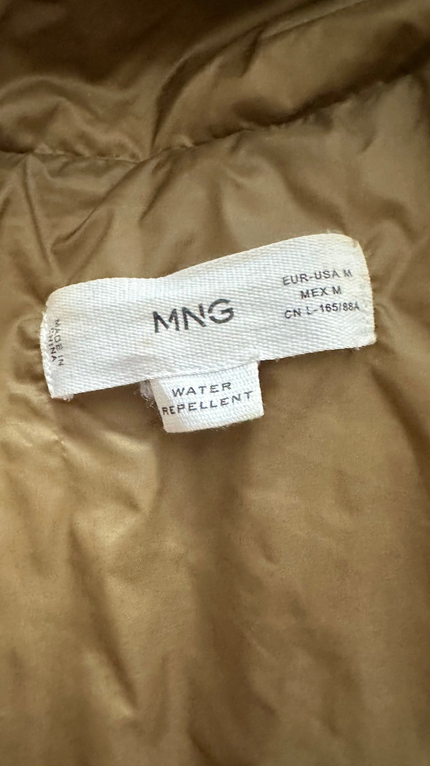 Mango khaki puff quilted sleeping bag coat medium large UK 12-14 oversized