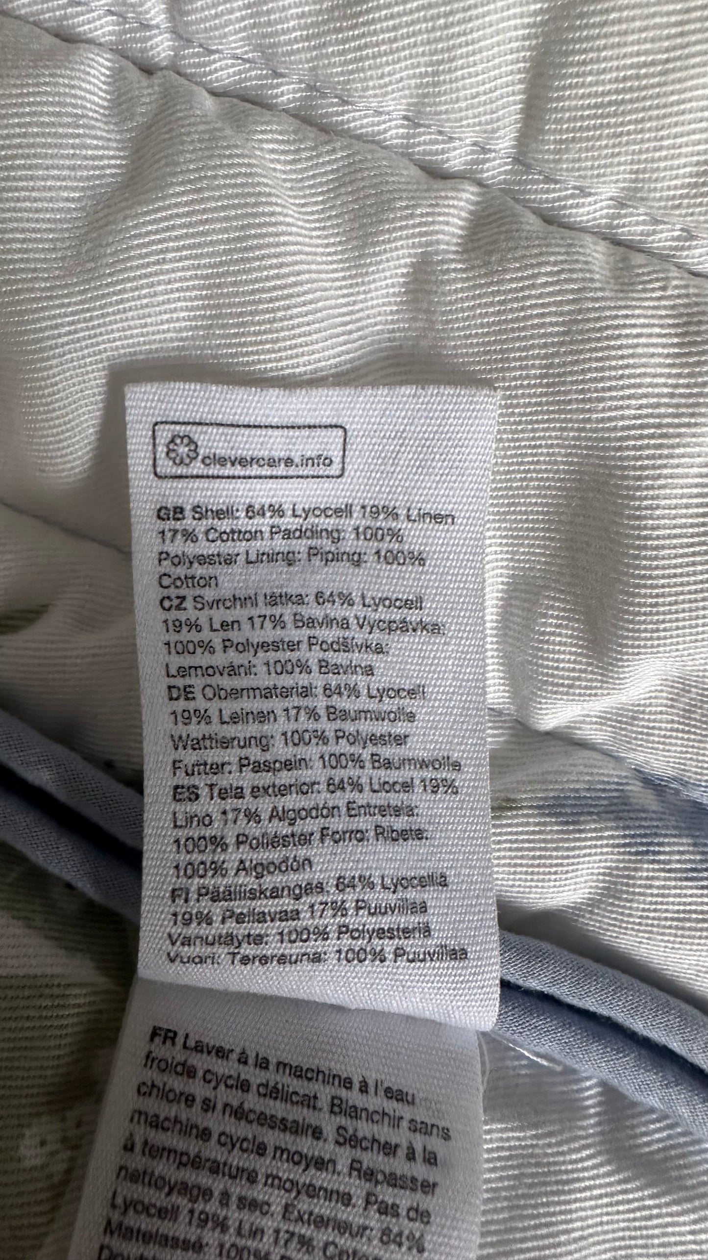 & other stories light blue white quilted jacket coat small UK 8 10 vgc