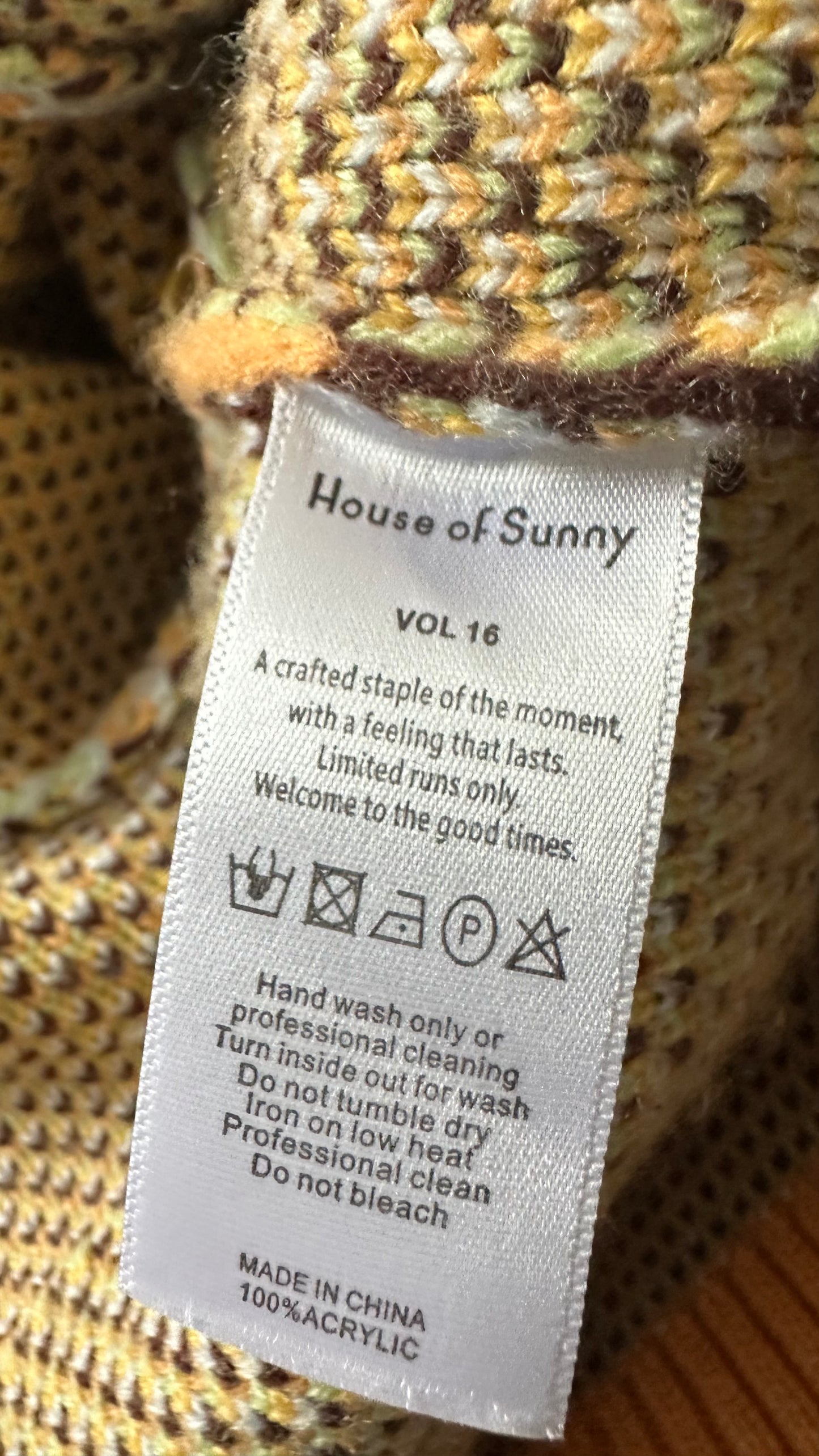 House of Sunny sunset landscape knitted jumper cardigan small UK 8 10 vgc