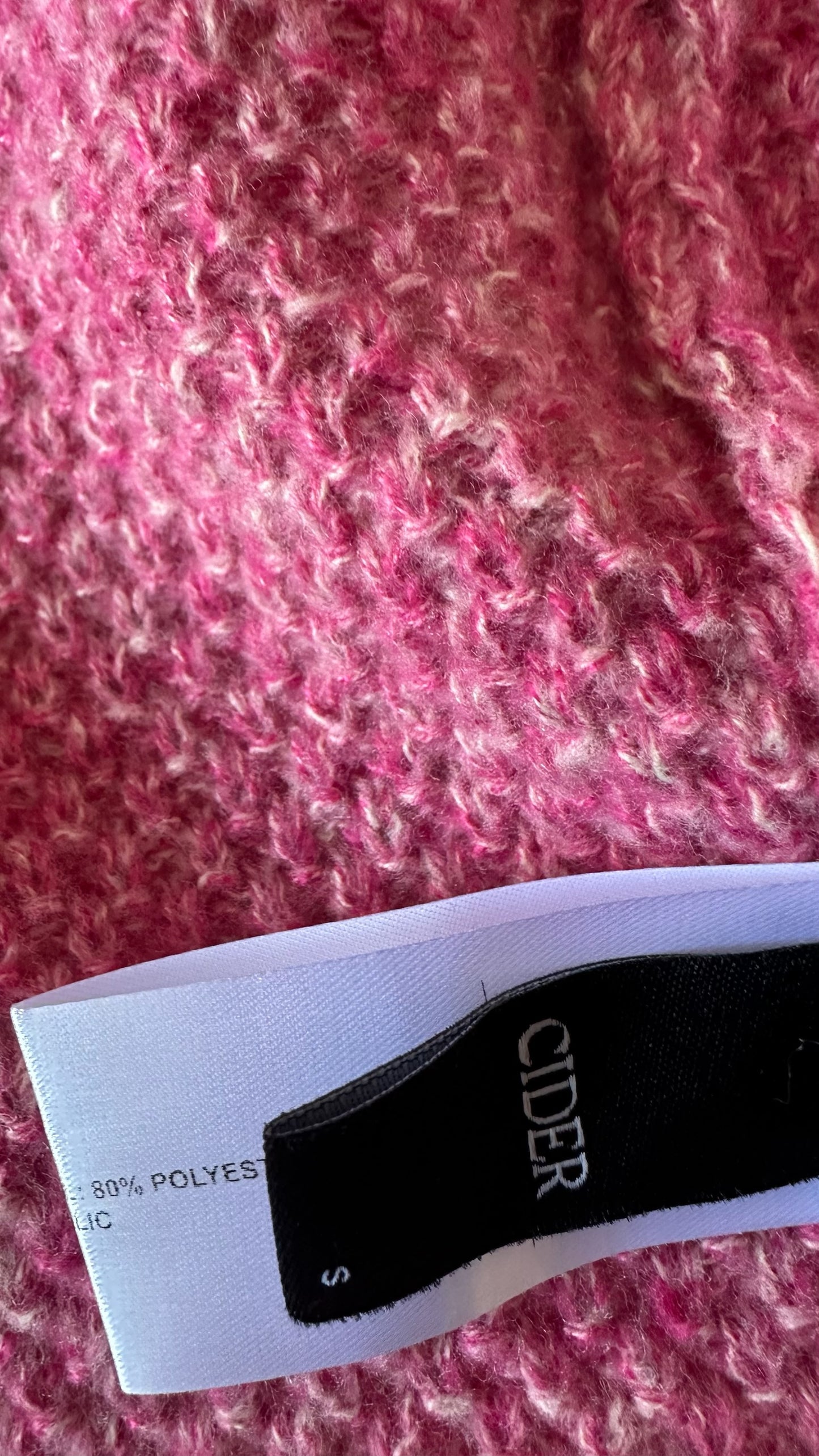 Cider pink knitted top waistcoat small UK 8 vgc