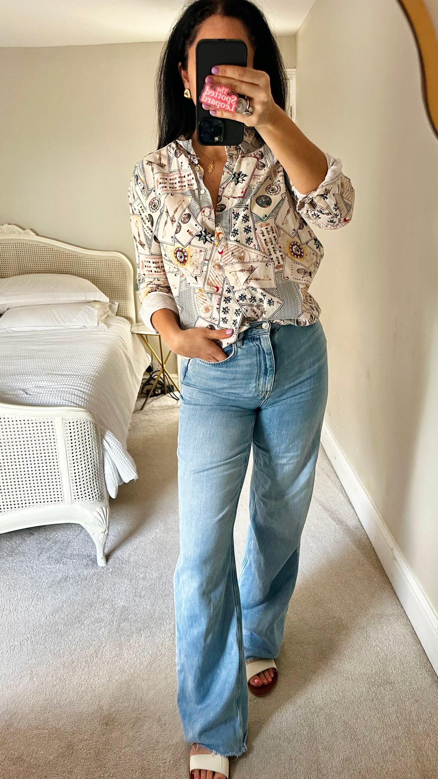 & other stories cards tarot cuff hand of Fatima mystic shirt top small UK 8-10 vgc