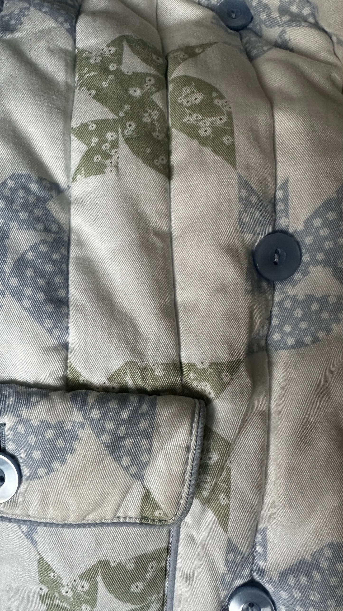 & other stories light blue white quilted jacket coat small UK 8 10 vgc