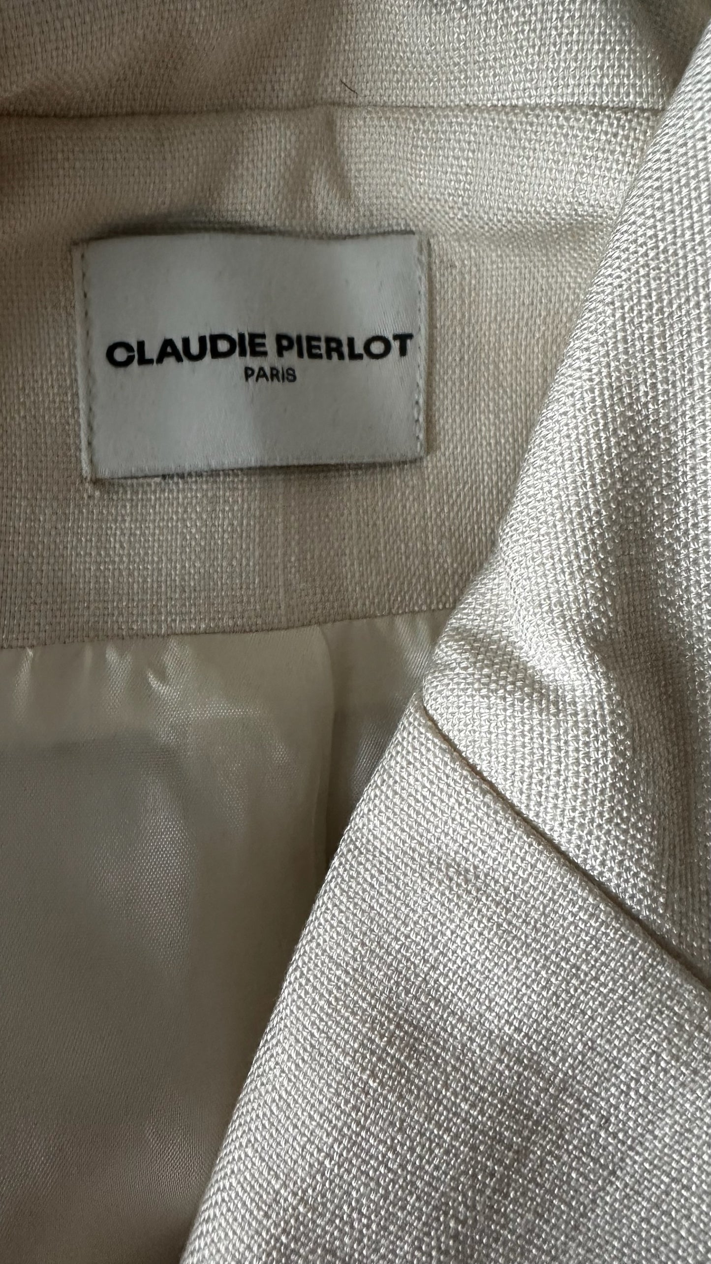 Claudie Pierlot cream waistcoat vest UK 10-12 vgc