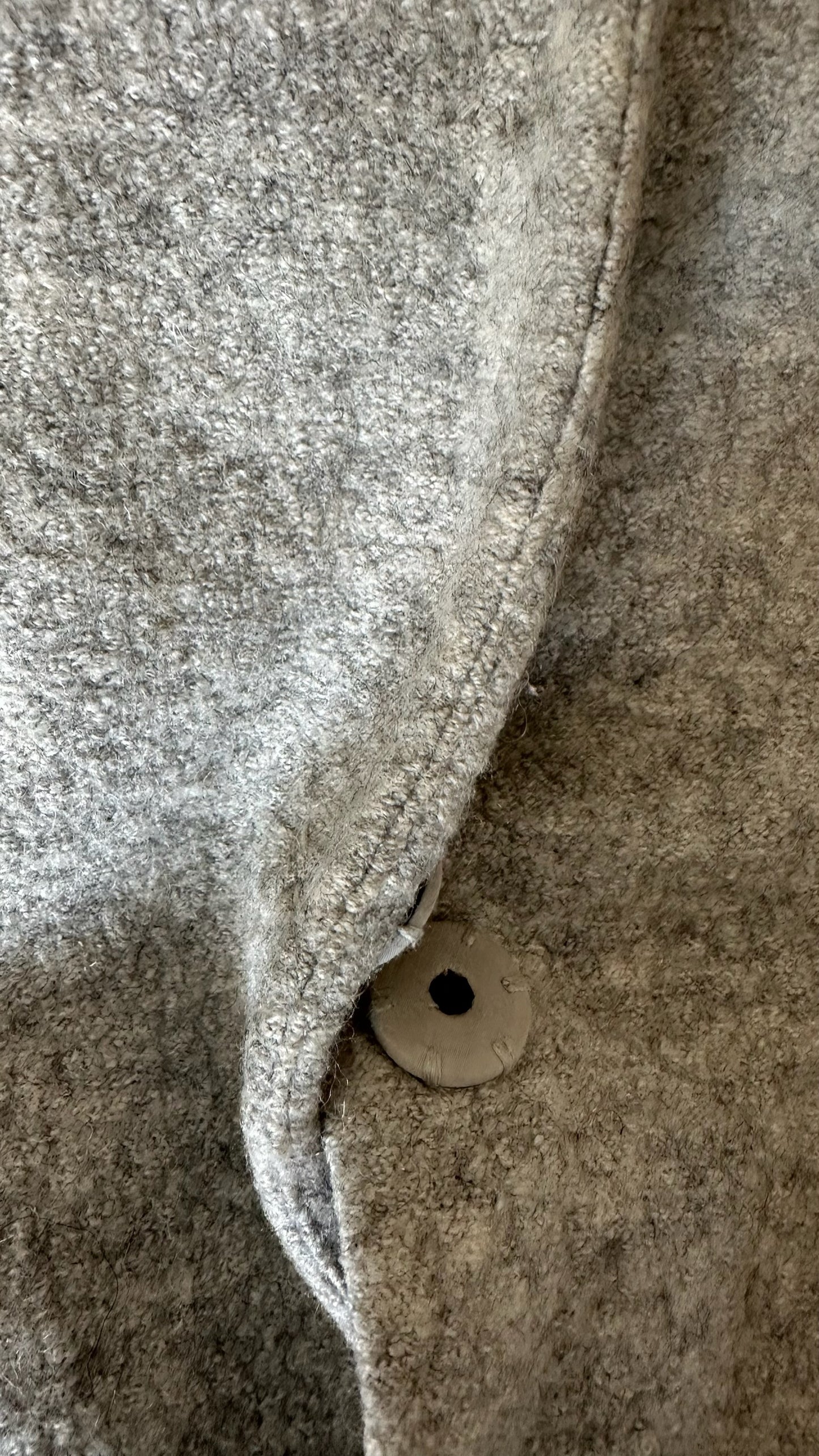 Second female @ Anthropologie grey marl long line coat small UK 8 vgc w25