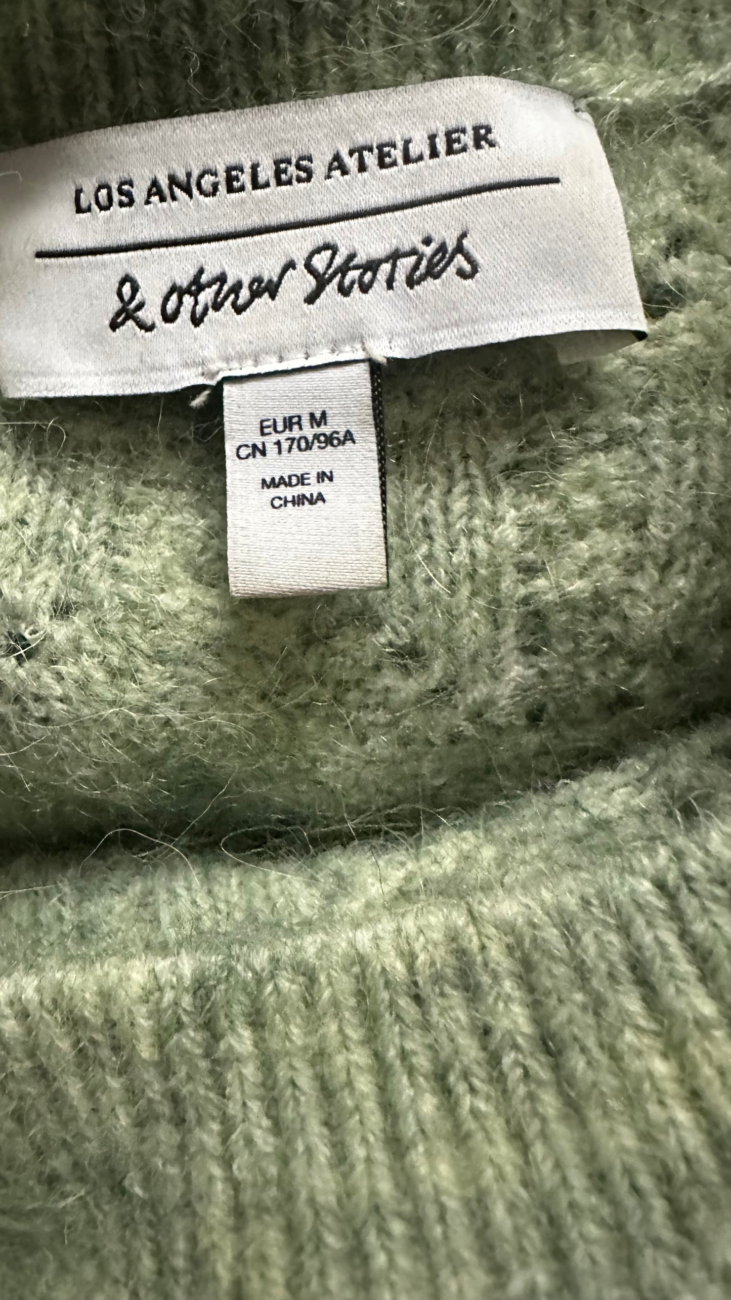 & other stories light green alpaca wool blend knitted jumper medium UK 10 vgc