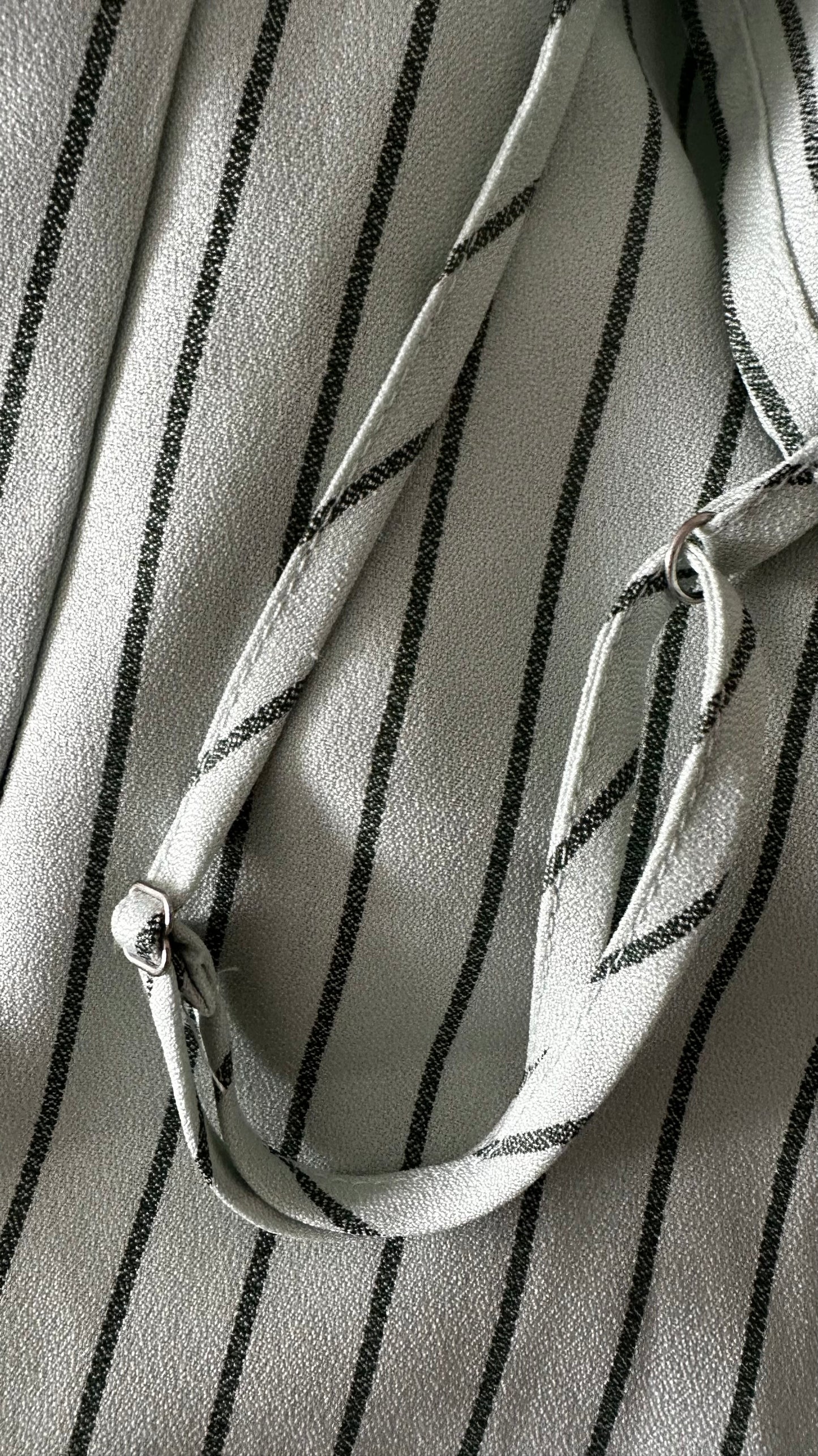 Liquorice mint green pinstripe jumpsuit trousersuit small UK 8 vgc