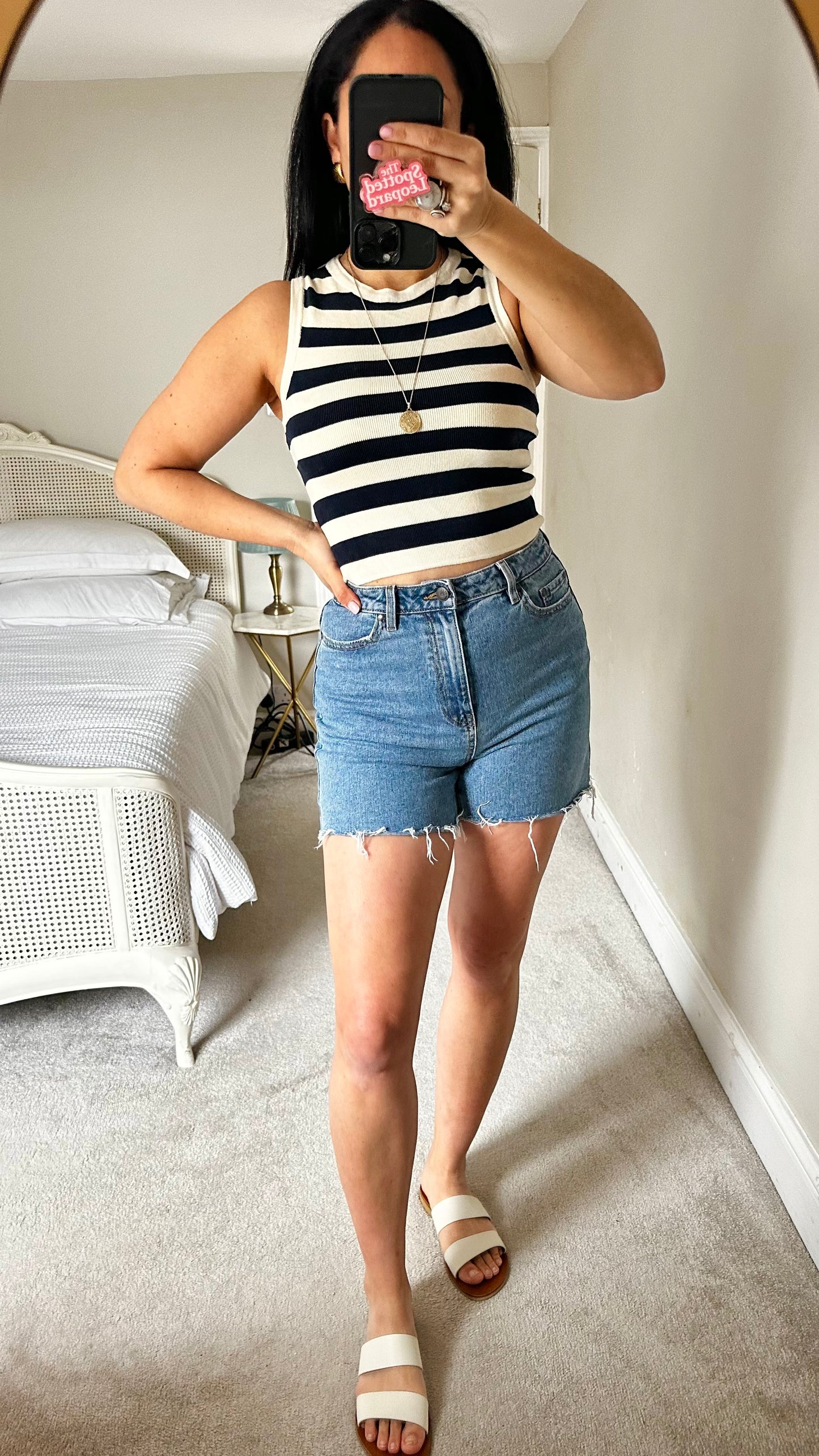 Object @ASOS blue navy denim jeans shorts small UK 10 vgc