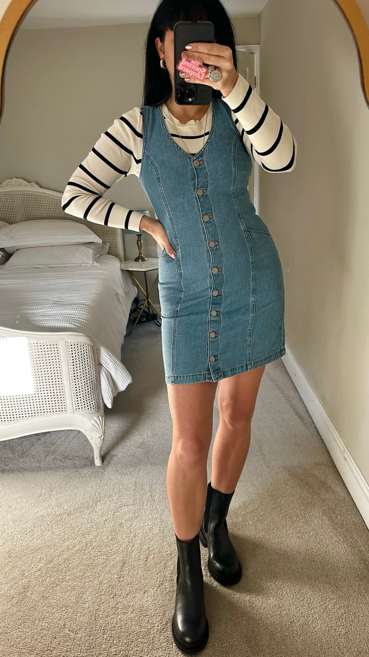Levis button up denim mini dress small UK 8 vgc