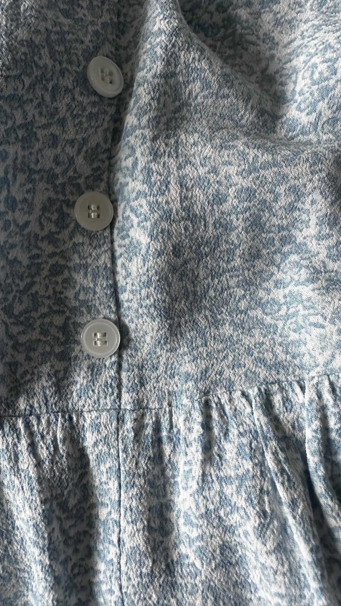 & other stories light blue white floral midi dress small UK 8 vgc