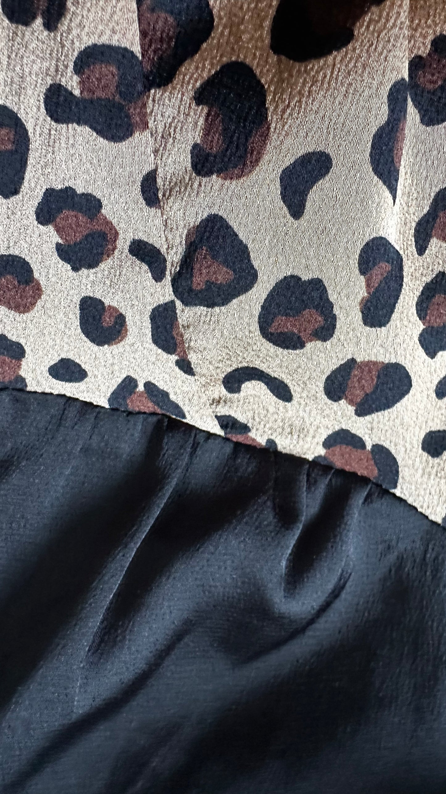 Never Fully Dressed black leopard animal print midi long dress small UK 10 vgc