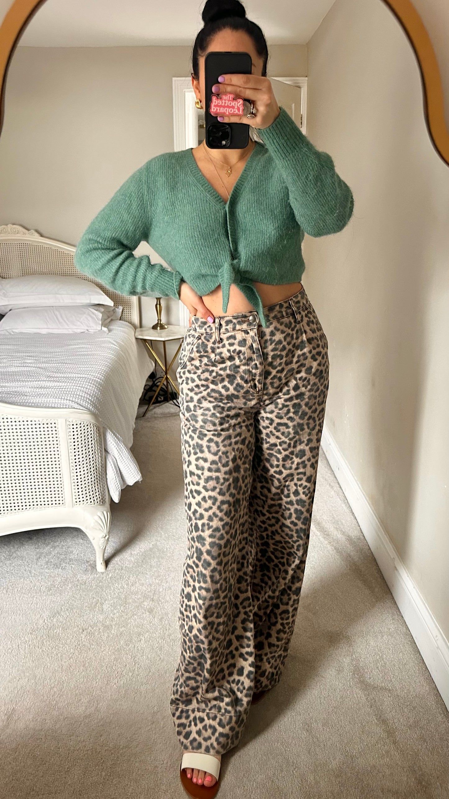 & other stories green teal knitted alpaca blend cardigan small UK 8-10 vgc