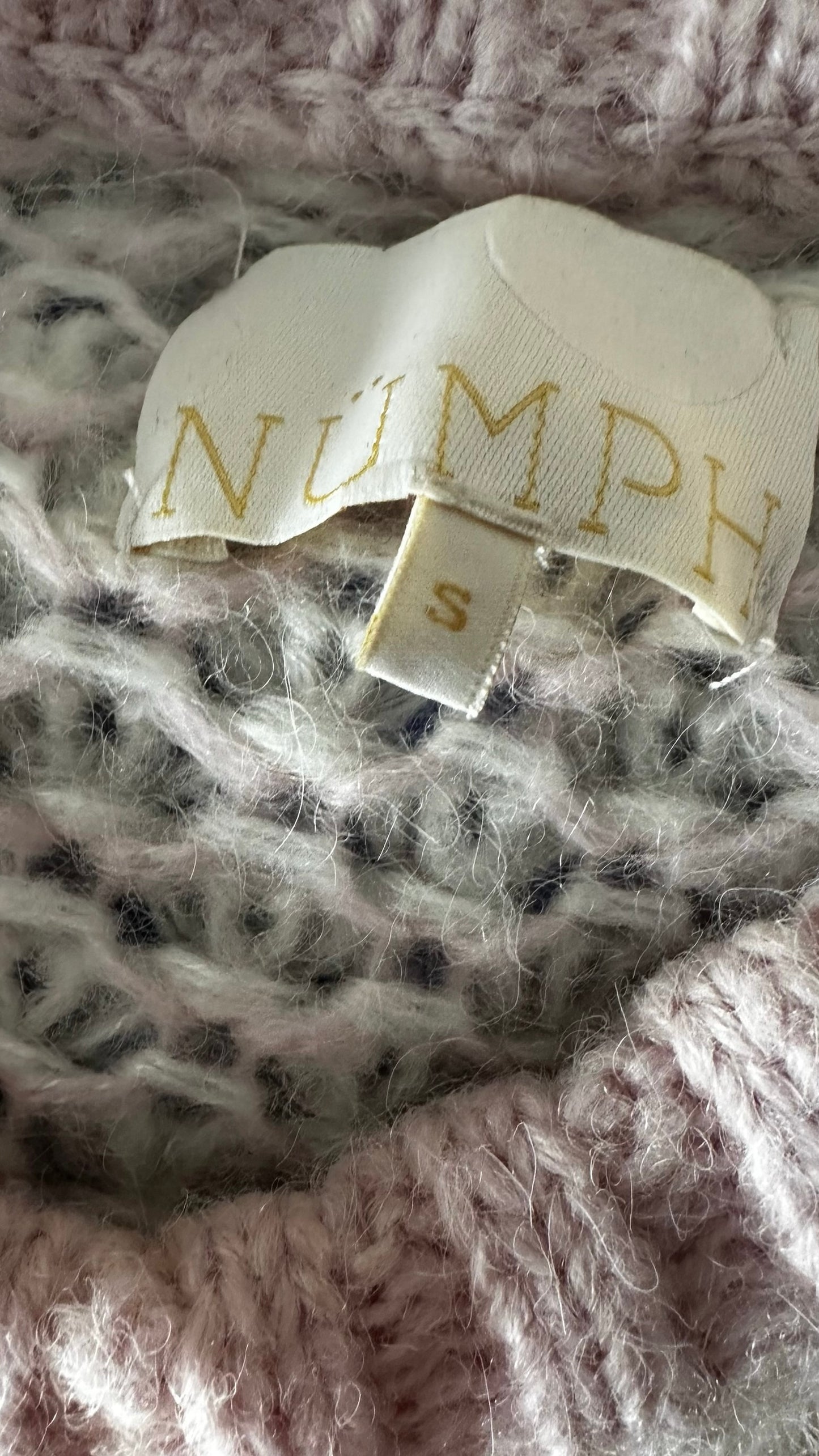 Numph @Anthropologie soft pink alpaca blend spring jumper small S UK 8-10 excellent used condition