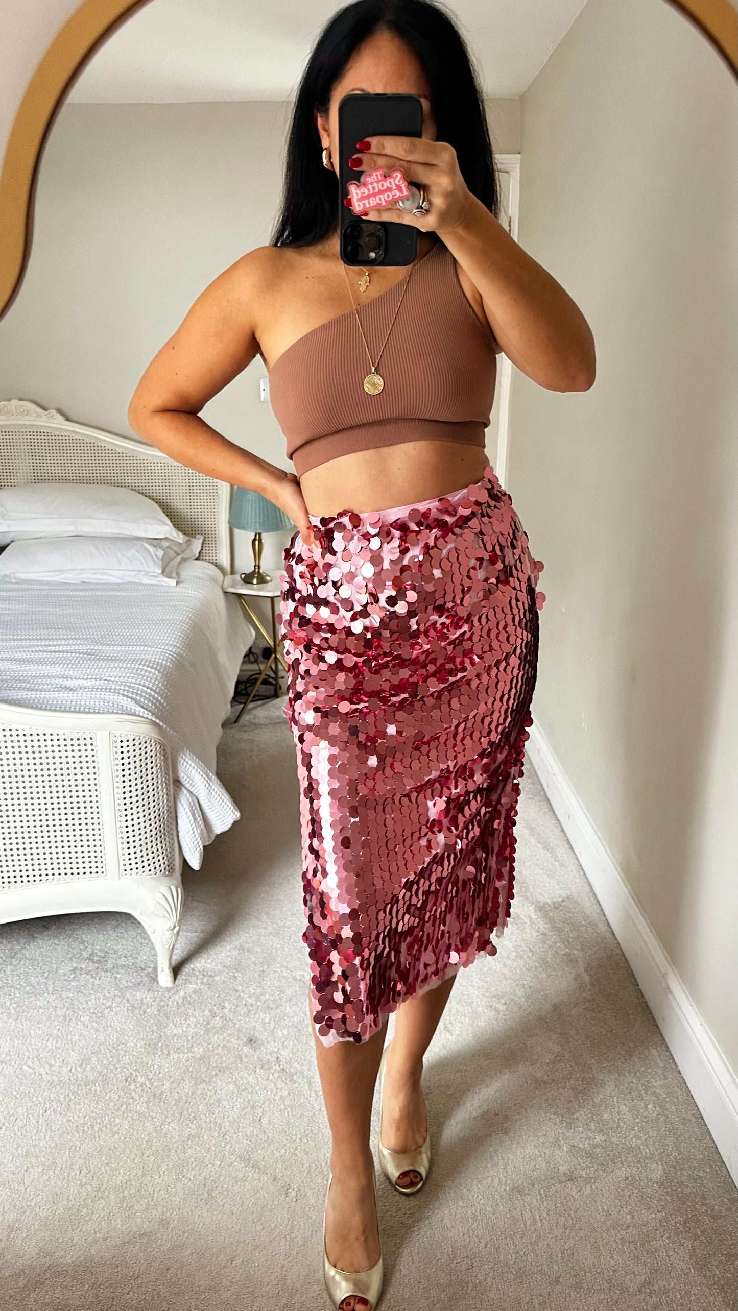 Never Fully Dressed sequin midi skirt small UK 8 vgc event XMS25