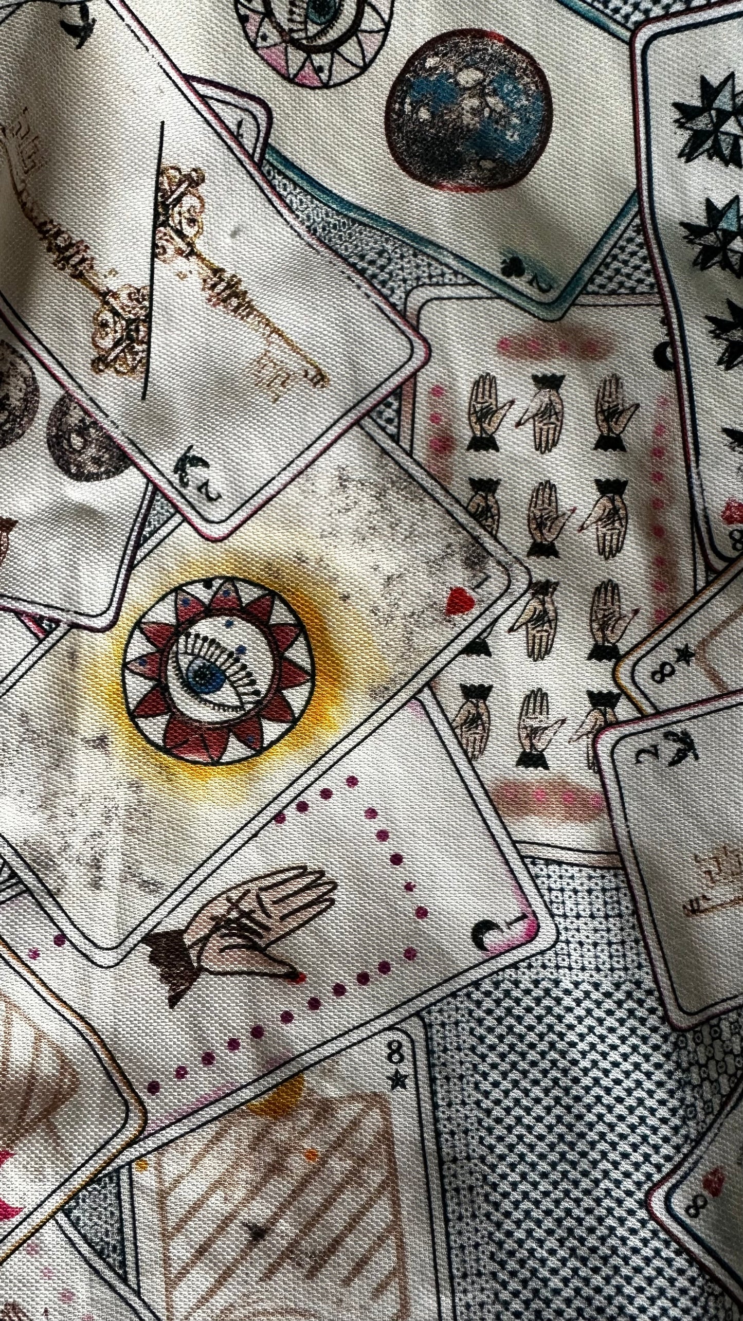 & other stories cards tarot cuff hand of Fatima mystic shirt top small UK 8-10 vgc