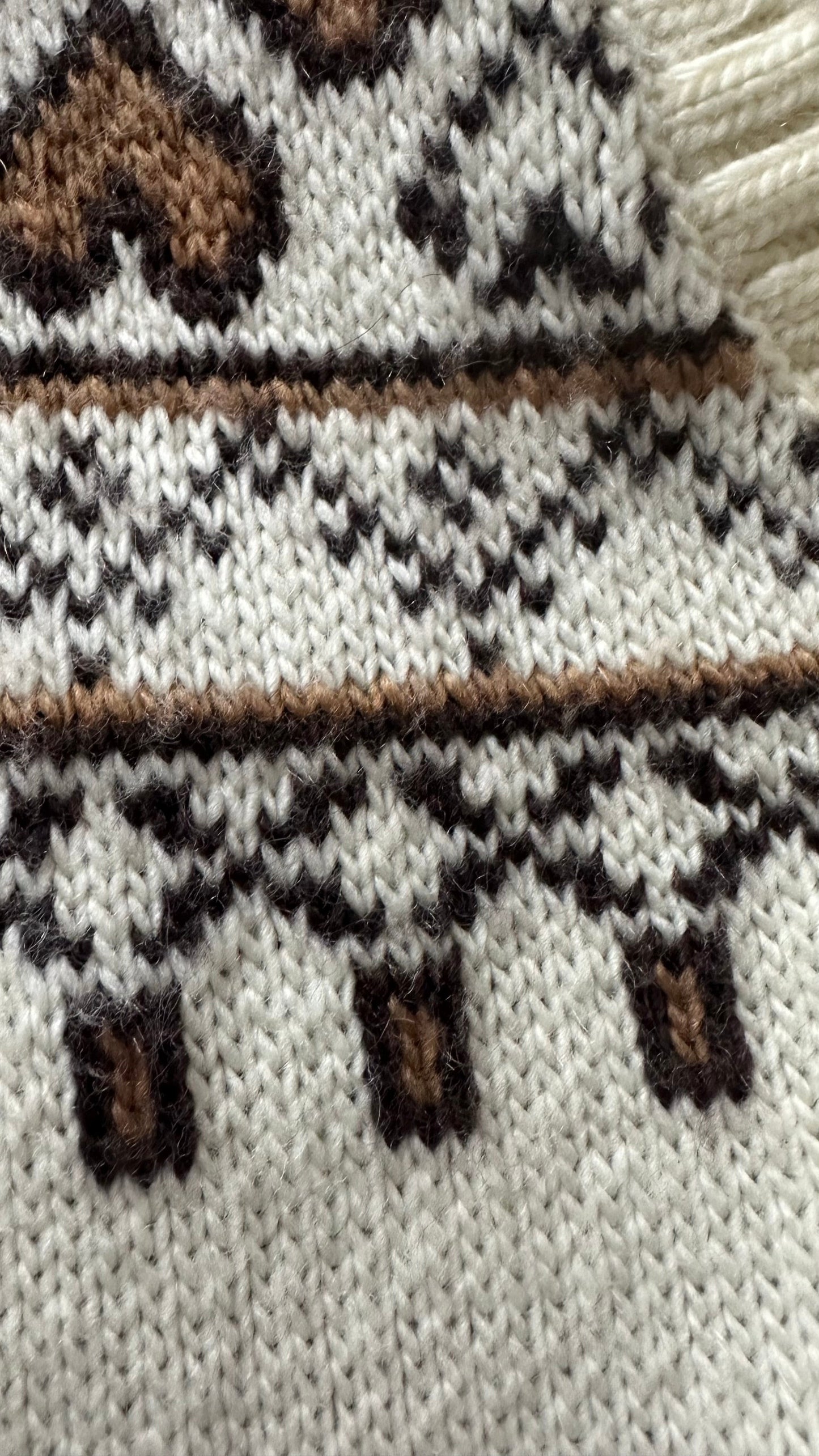 & other stories cream brown fair Isle knitted waistcoat jumper medium UK 10-12 new bnwot