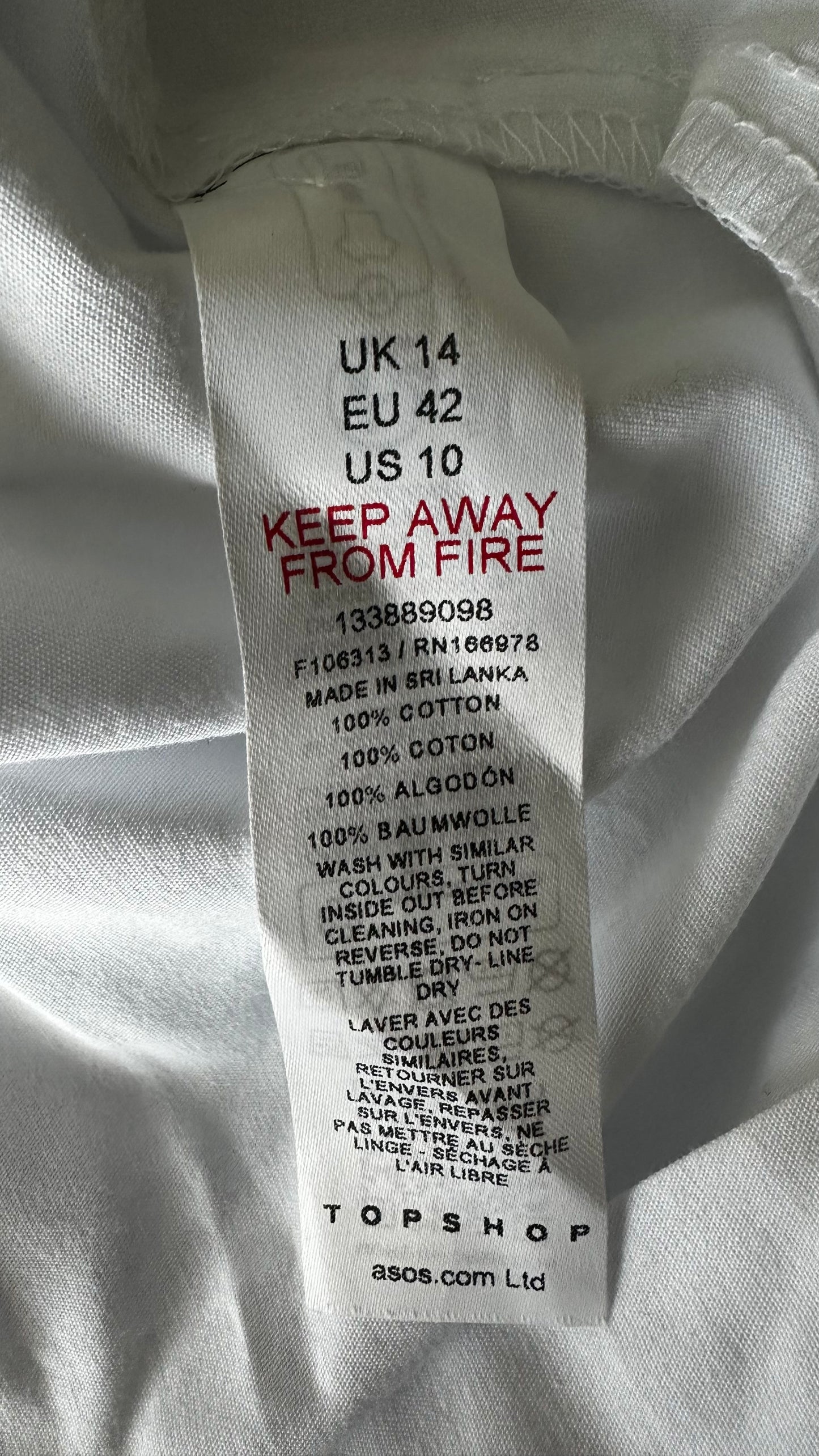 Topshop white shirred maxi long dress medium UK 14 new bnwt