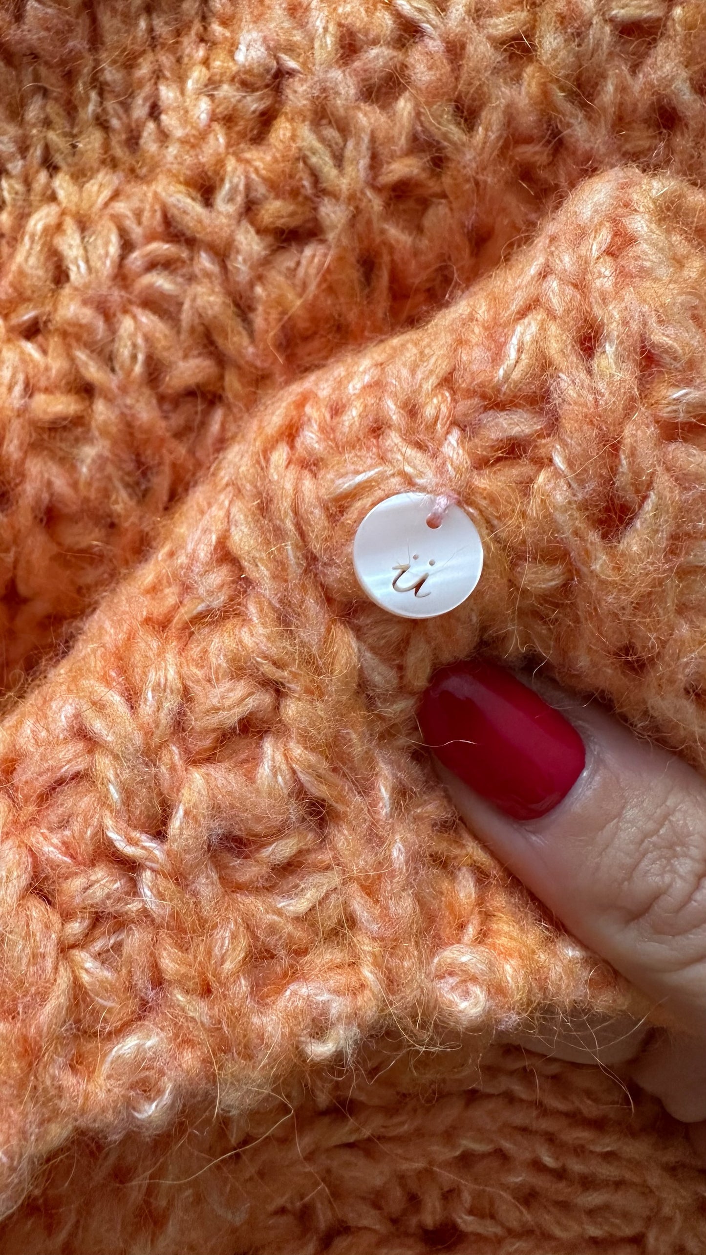 Numph @ Anthropologie orange alpaca wool blend knitted jumper medium UK 10 vgc