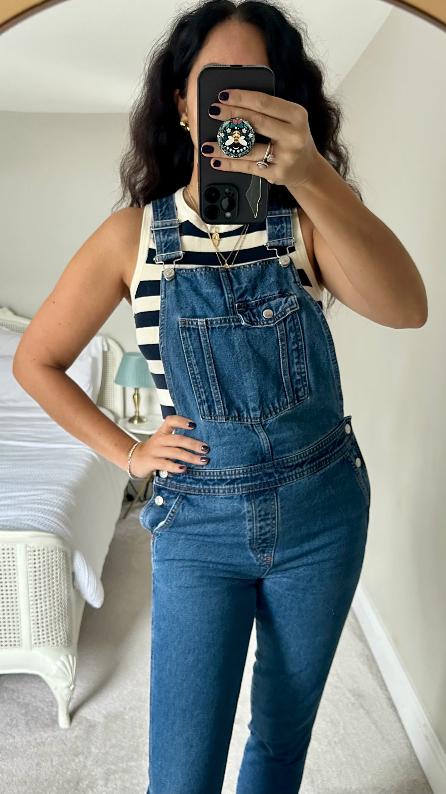 Topshop moto denim dungarees jeans small medium UK 8-10 vgc