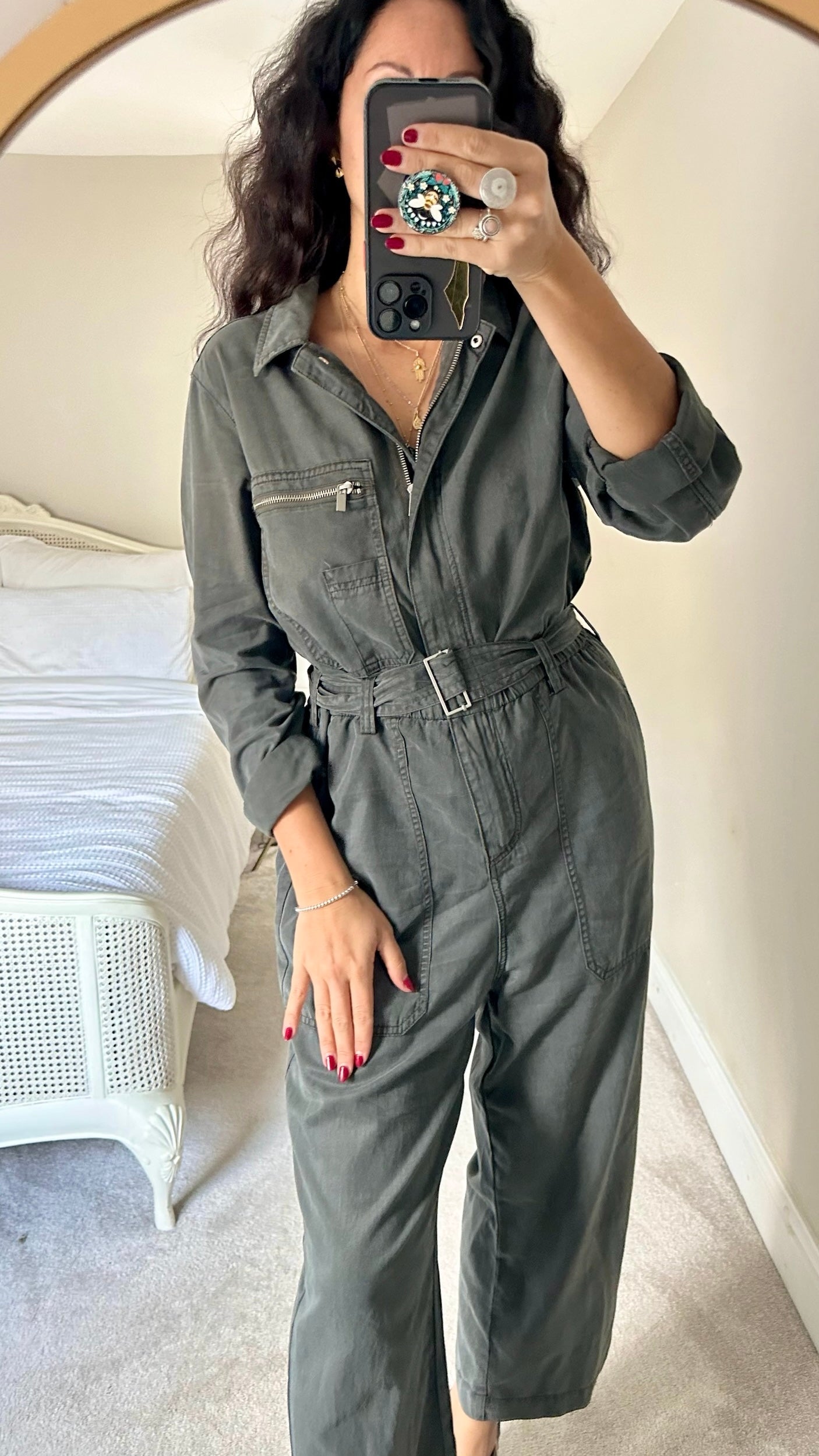 Zara Charcoal grey boilersuit jumpsuit large L UK 12 BNWT