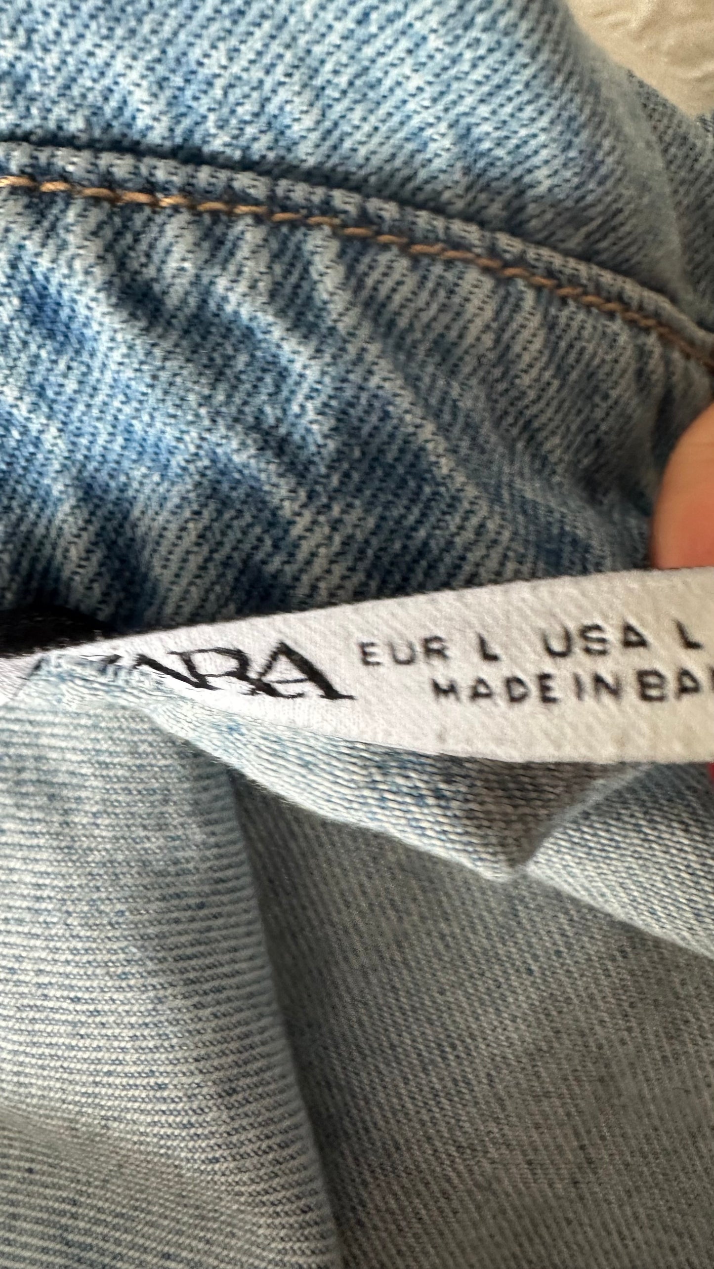 Zara denim jeans button up maxi long dress medium UK 12 vgc casual