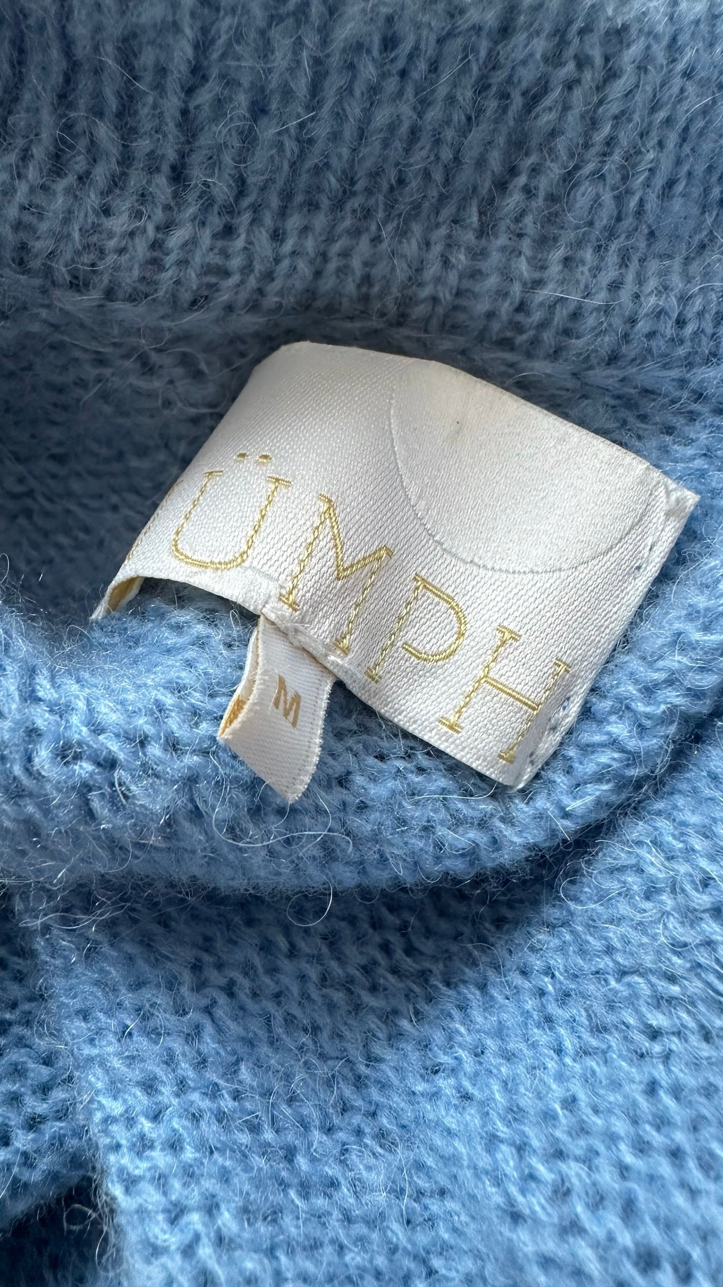 Numph @Anthroplogie light blue white polka dot large collar cardigan medium large ML UK 10-12 as new