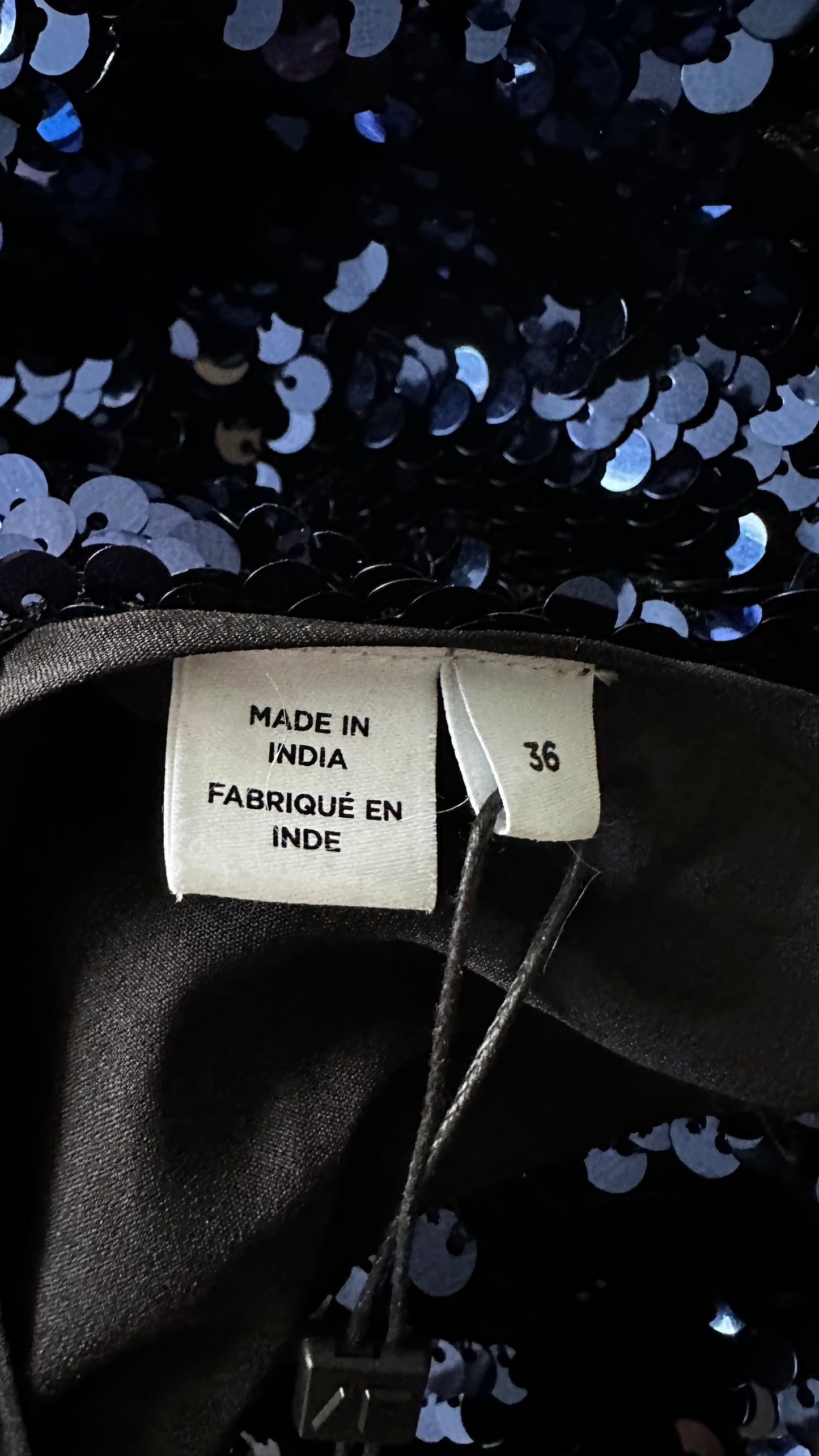 Selected Femme @ Anthropologie navy blue sequin Christmas top small new bnwt UK 8 XMS25