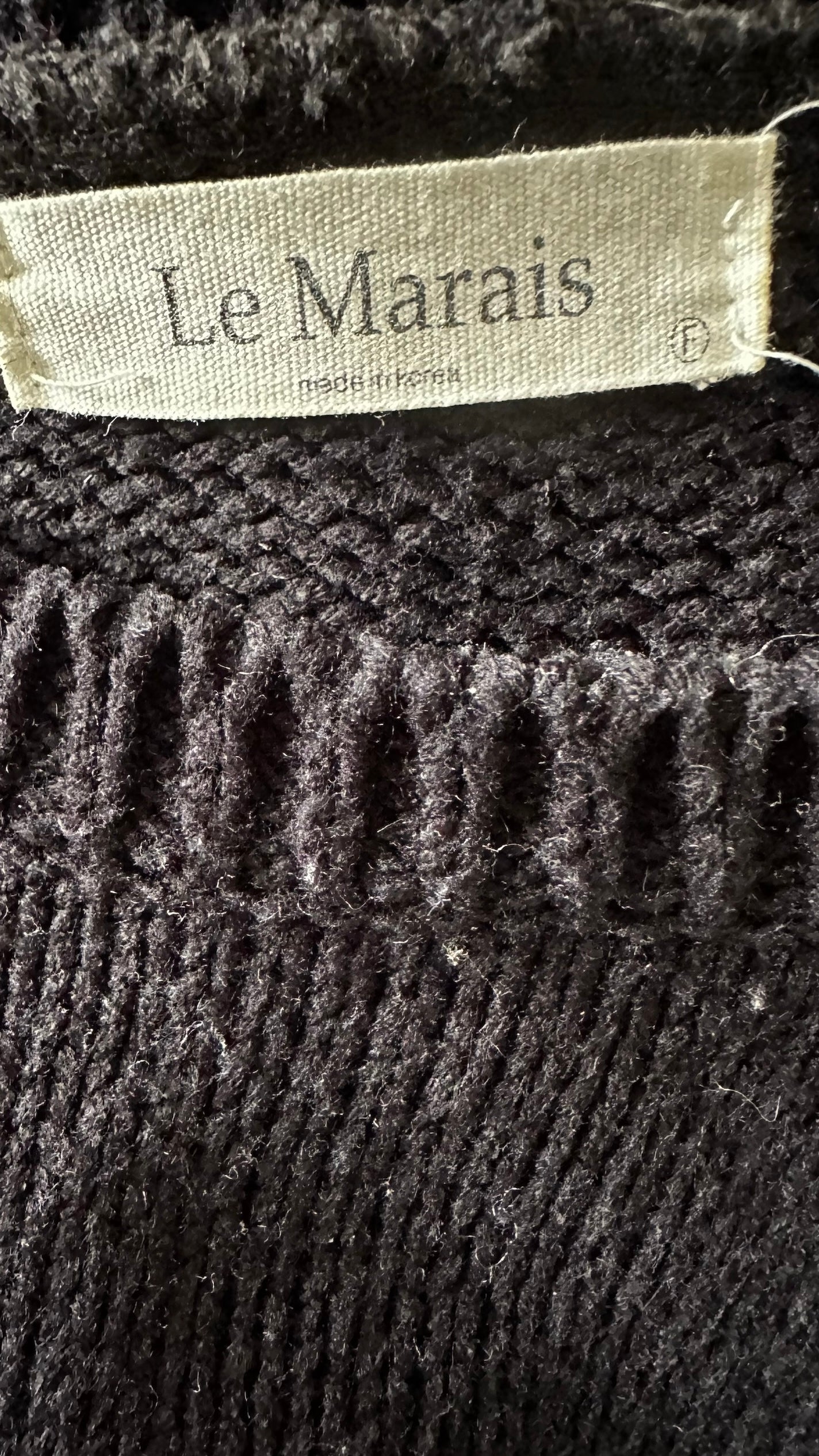 Le Marias black white monochrome block cover oversize jumper large L UK 12-14