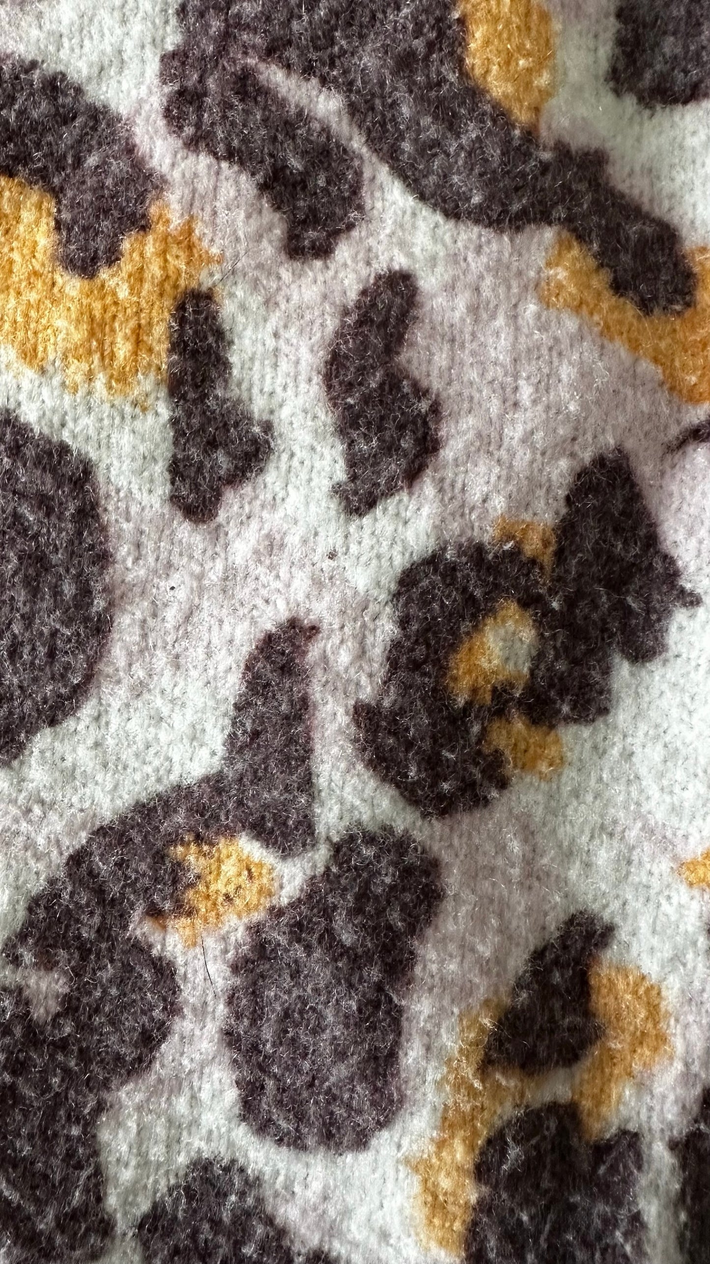 Oliver bonas lilac leopard animal print jumper large L UK 12-14 good used condition