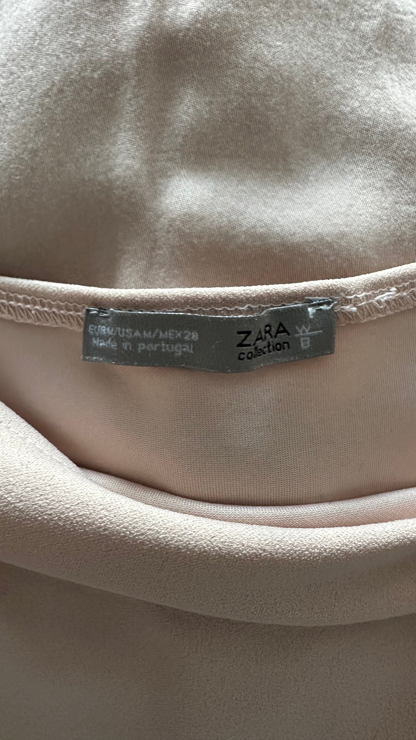 Zara rose beige jumpsuit Playsuit trousersuit medium UK 10 vgc neutral